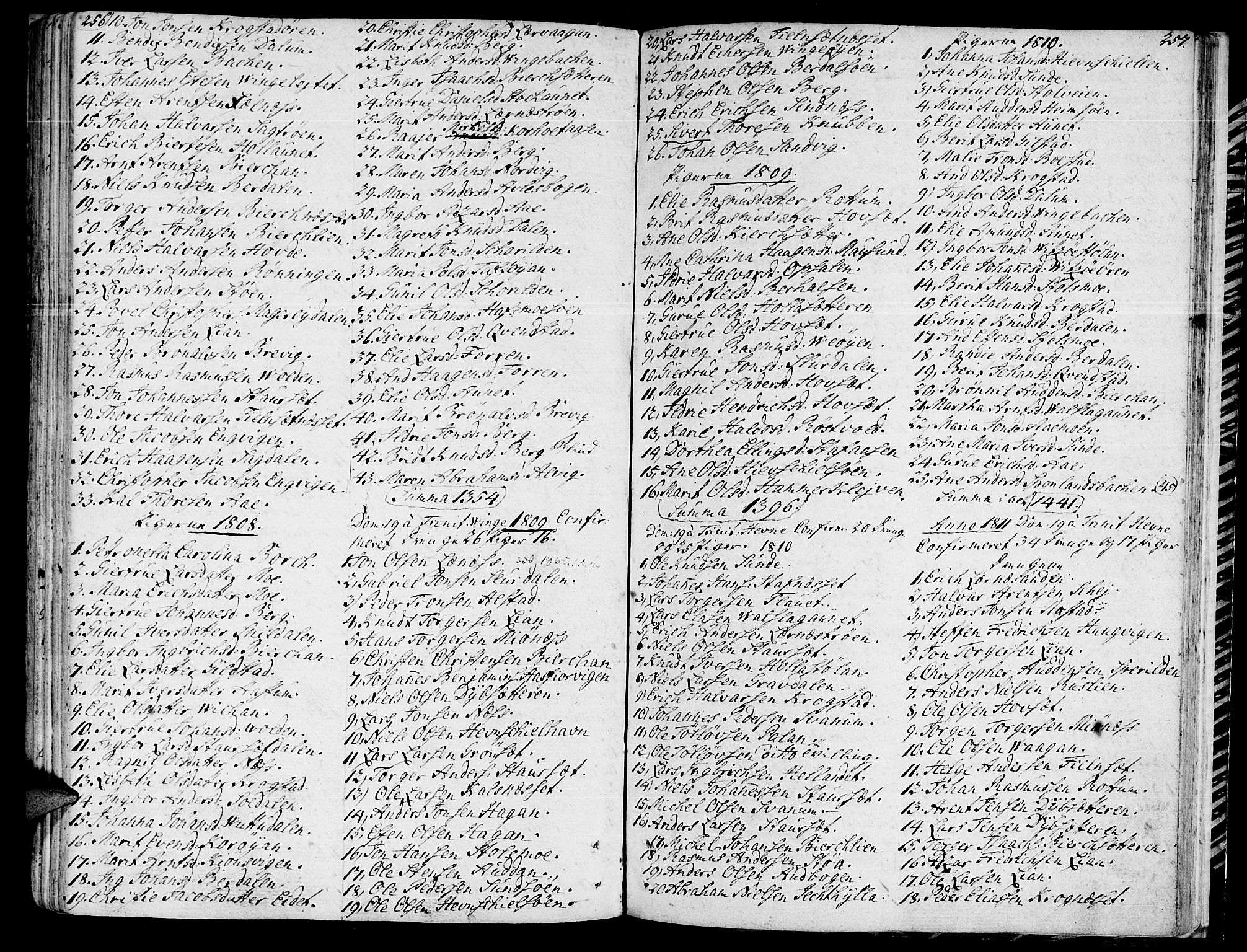 Ministerialprotokoller, klokkerbøker og fødselsregistre - Sør-Trøndelag, SAT/A-1456/630/L0490: Parish register (official) no. 630A03, 1795-1818, p. 256-257