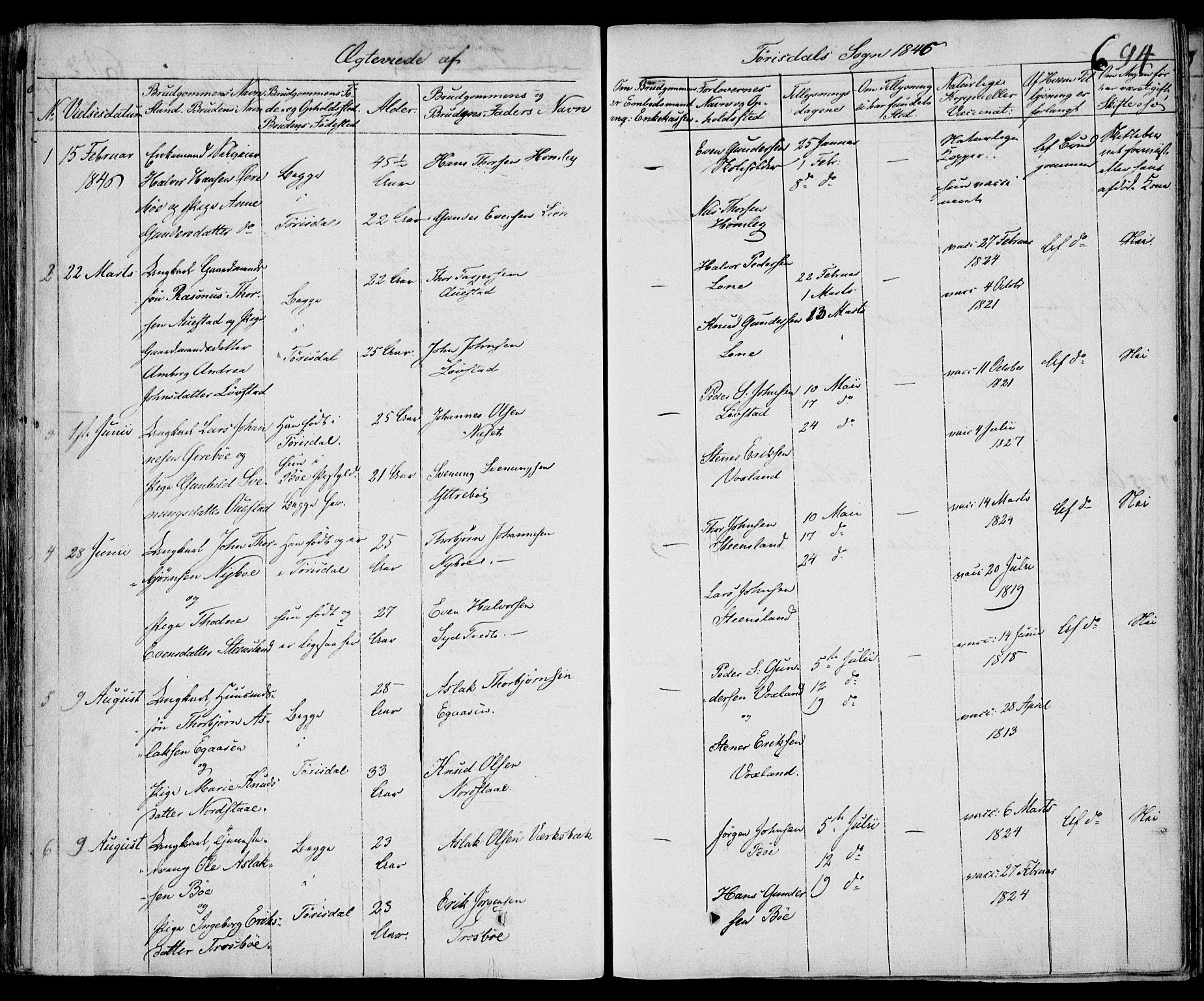 Drangedal kirkebøker, SAKO/A-258/F/Fa/L0007b: Parish register (official) no. 7b, 1837-1856, p. 694