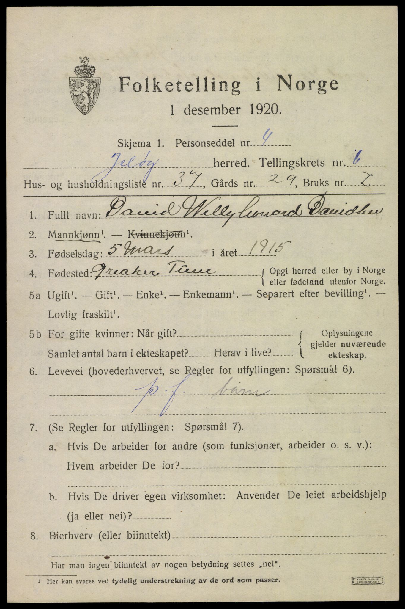 SAO, 1920 census for Moss land district, 1920, p. 7225