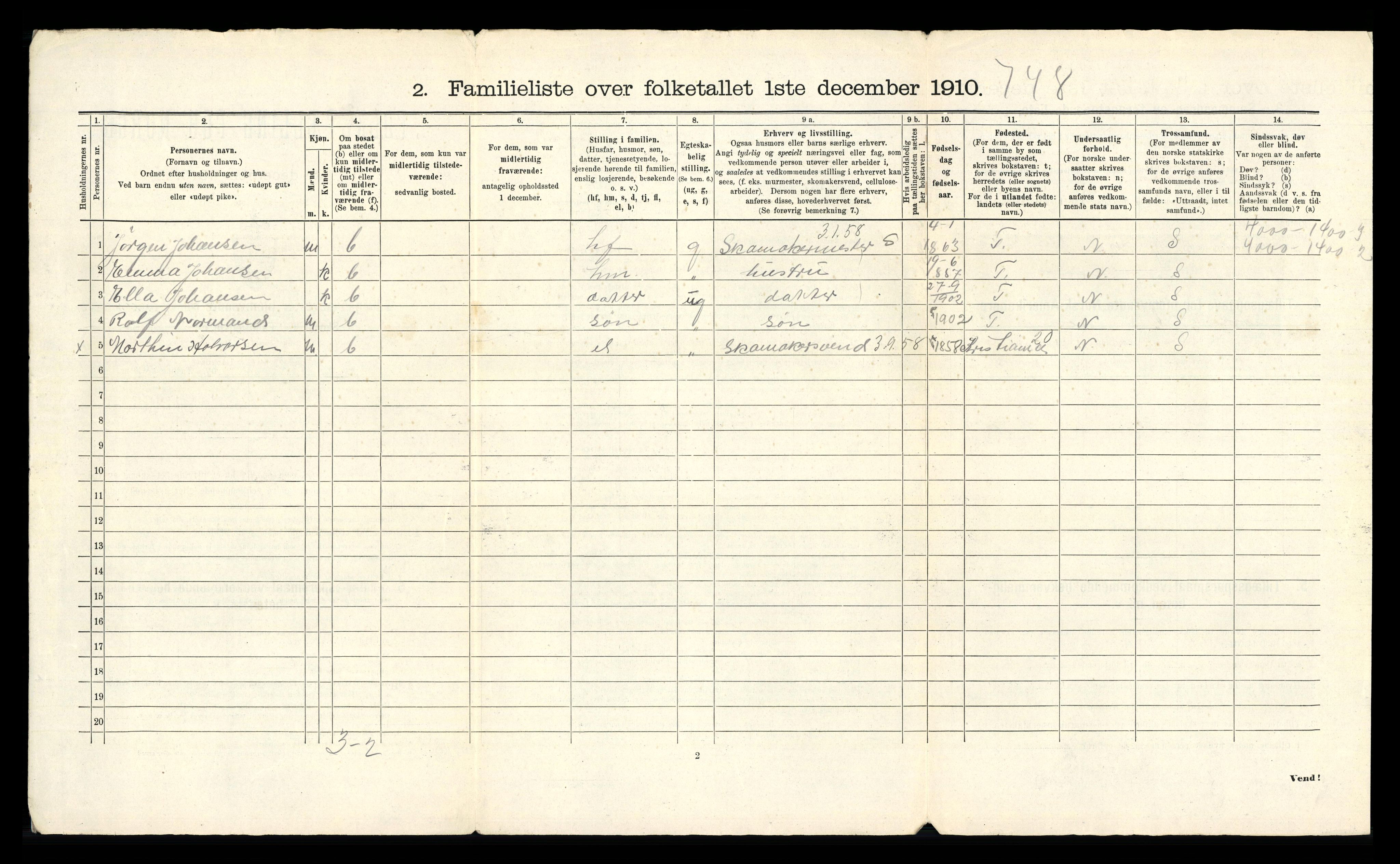 RA, 1910 census for Drammen, 1910, p. 12373