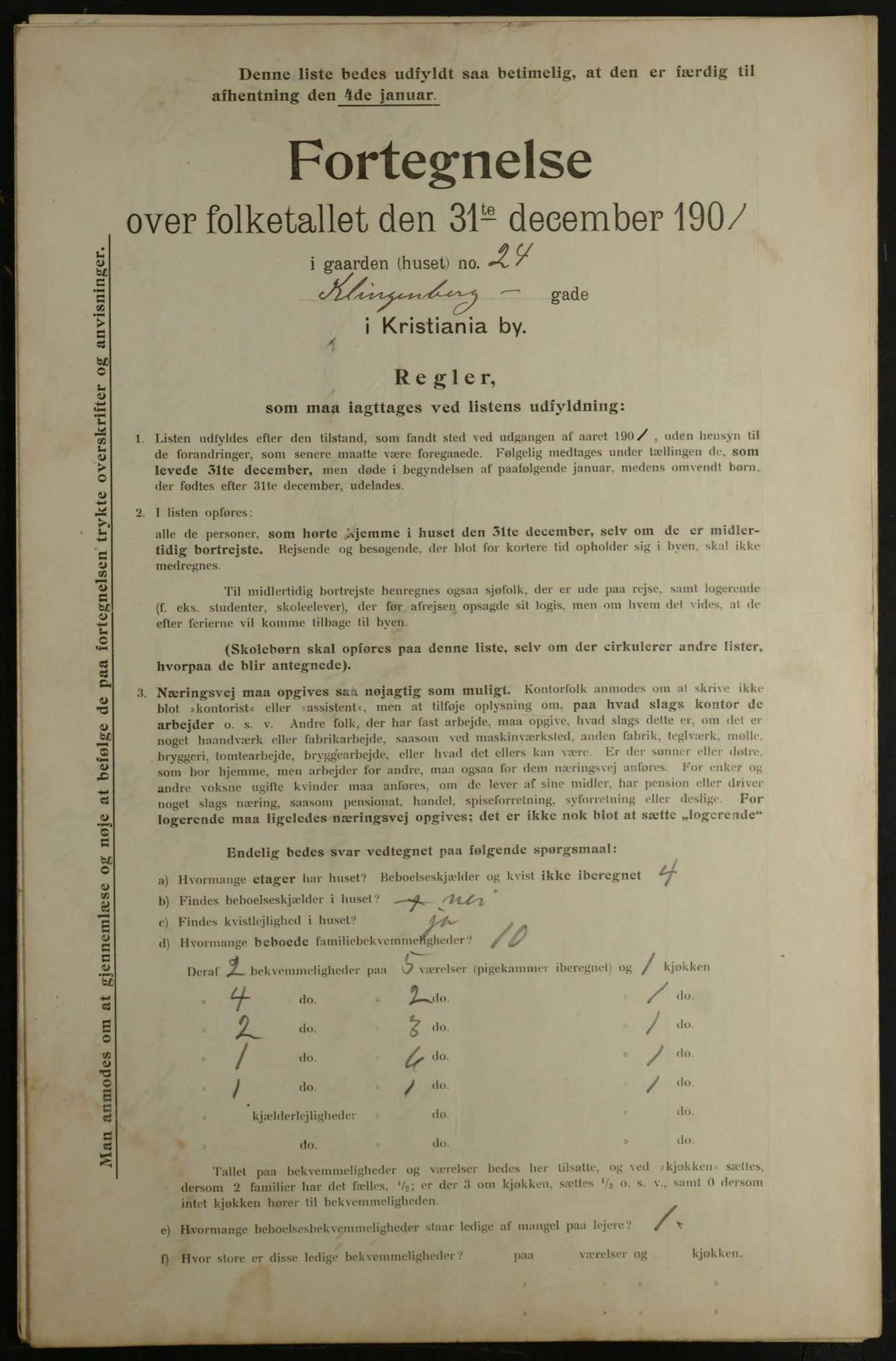 OBA, Municipal Census 1901 for Kristiania, 1901, p. 8042