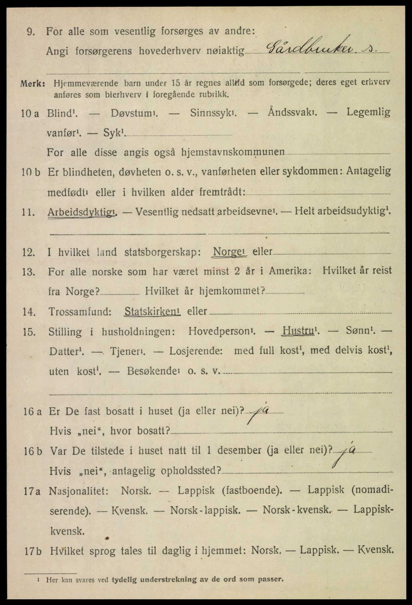 SAT, 1920 census for Leka, 1920, p. 592