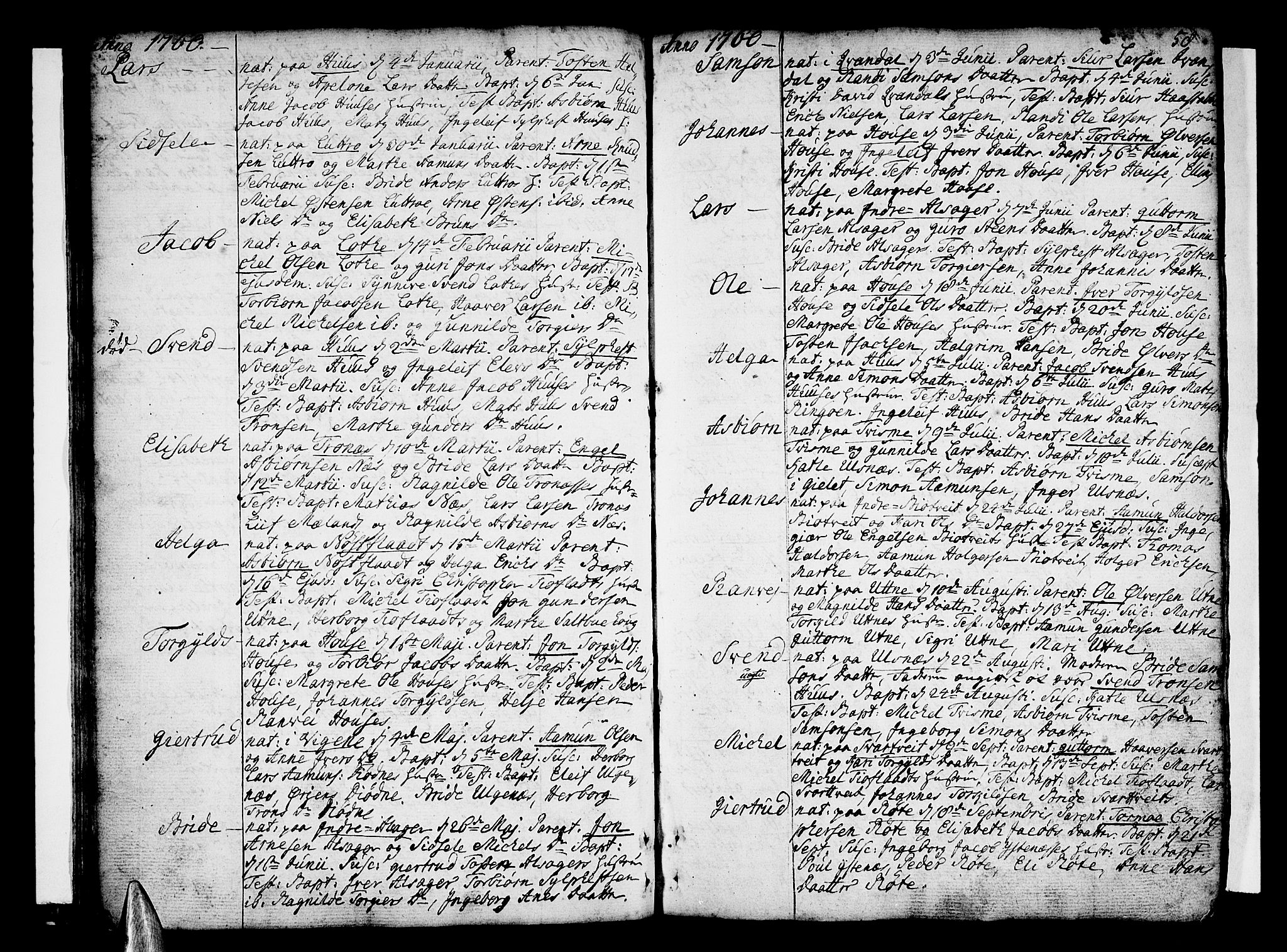 Ullensvang sokneprestembete, SAB/A-78701/H/Haa: Parish register (official) no. A 6 /2, 1758-1788, p. 58