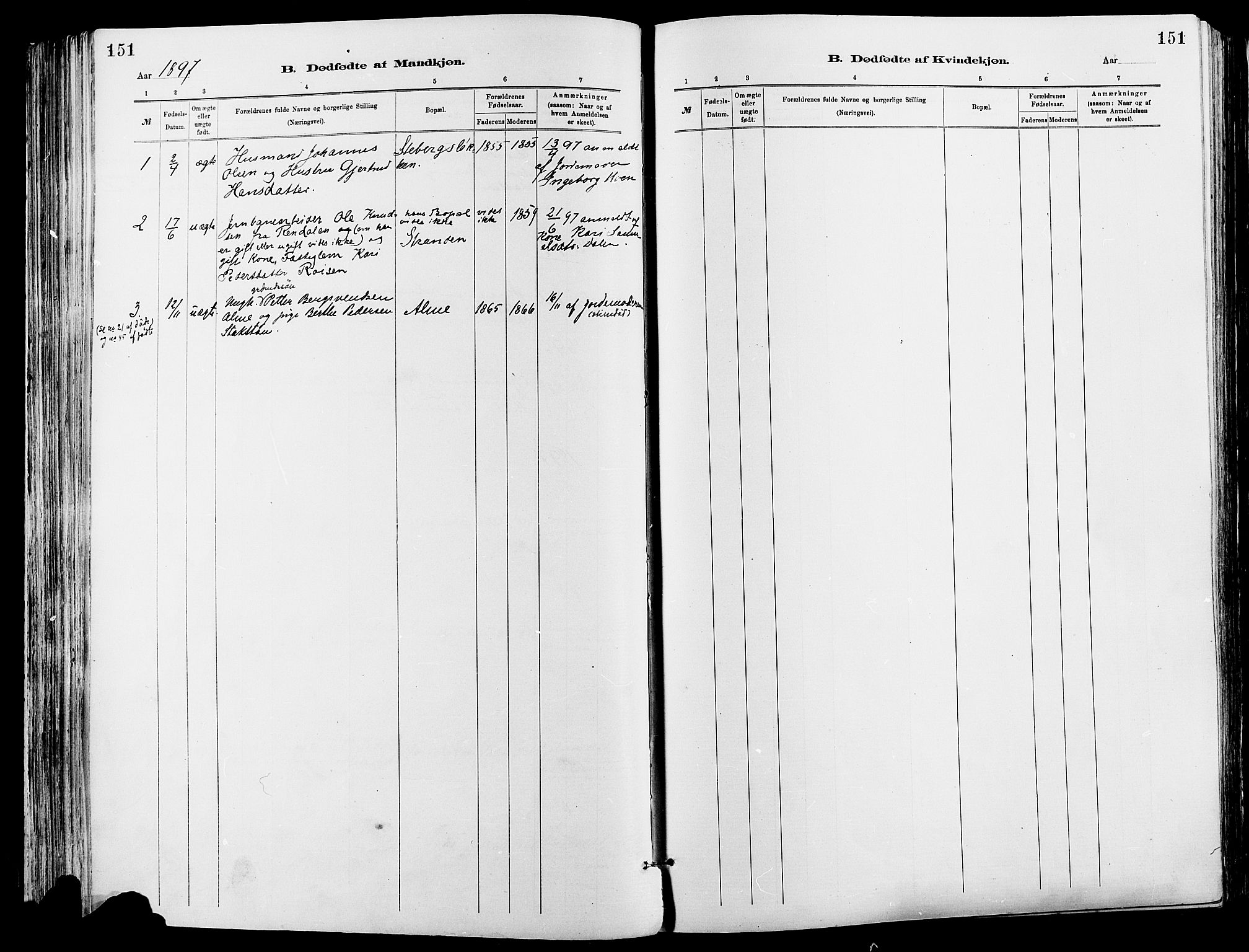 Sør-Fron prestekontor, SAH/PREST-010/H/Ha/Haa/L0003: Parish register (official) no. 3, 1881-1897, p. 151