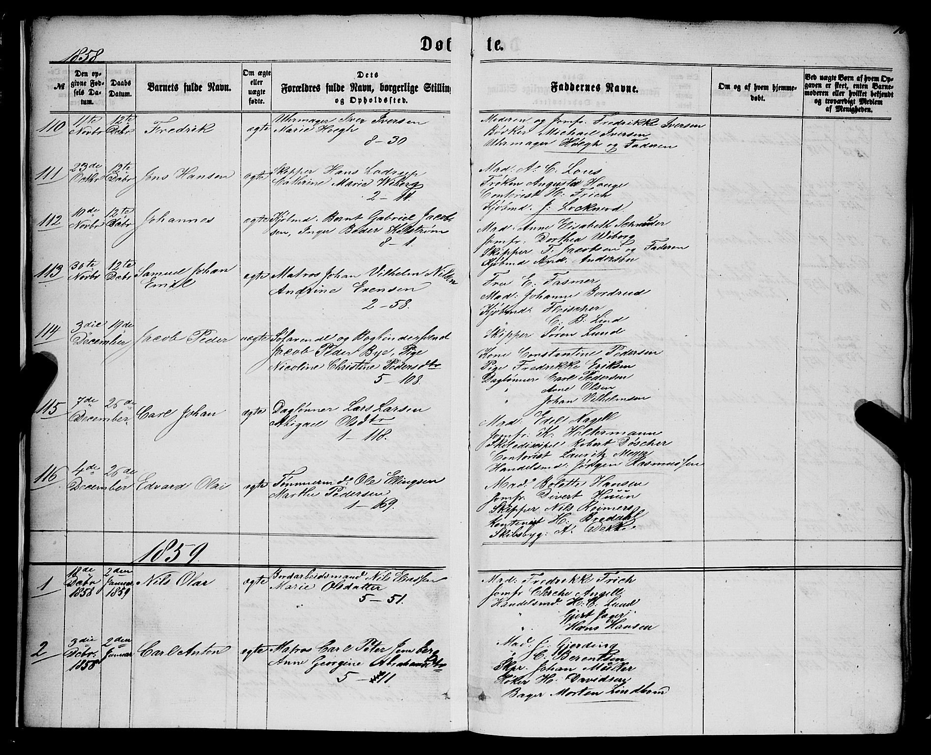 Nykirken Sokneprestembete, SAB/A-77101/H/Haa/L0015: Parish register (official) no. B 2, 1858-1869, p. 10