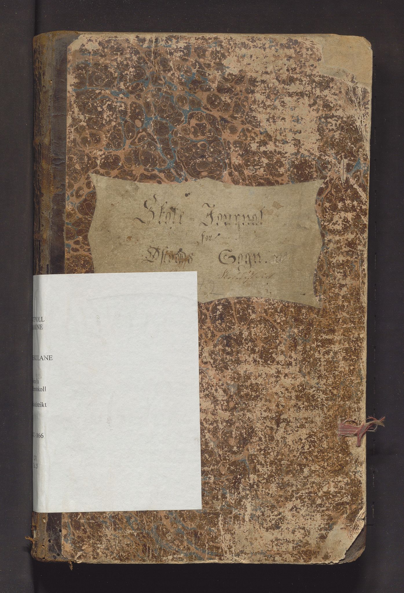 Austevoll kommune. Barneskulane, IKAH/1244-231/F/Fa/L0025: Skuleprotokoll for 1. skuledistrikt i Østervold sokn i Sund prestegjeld, 1842-1866