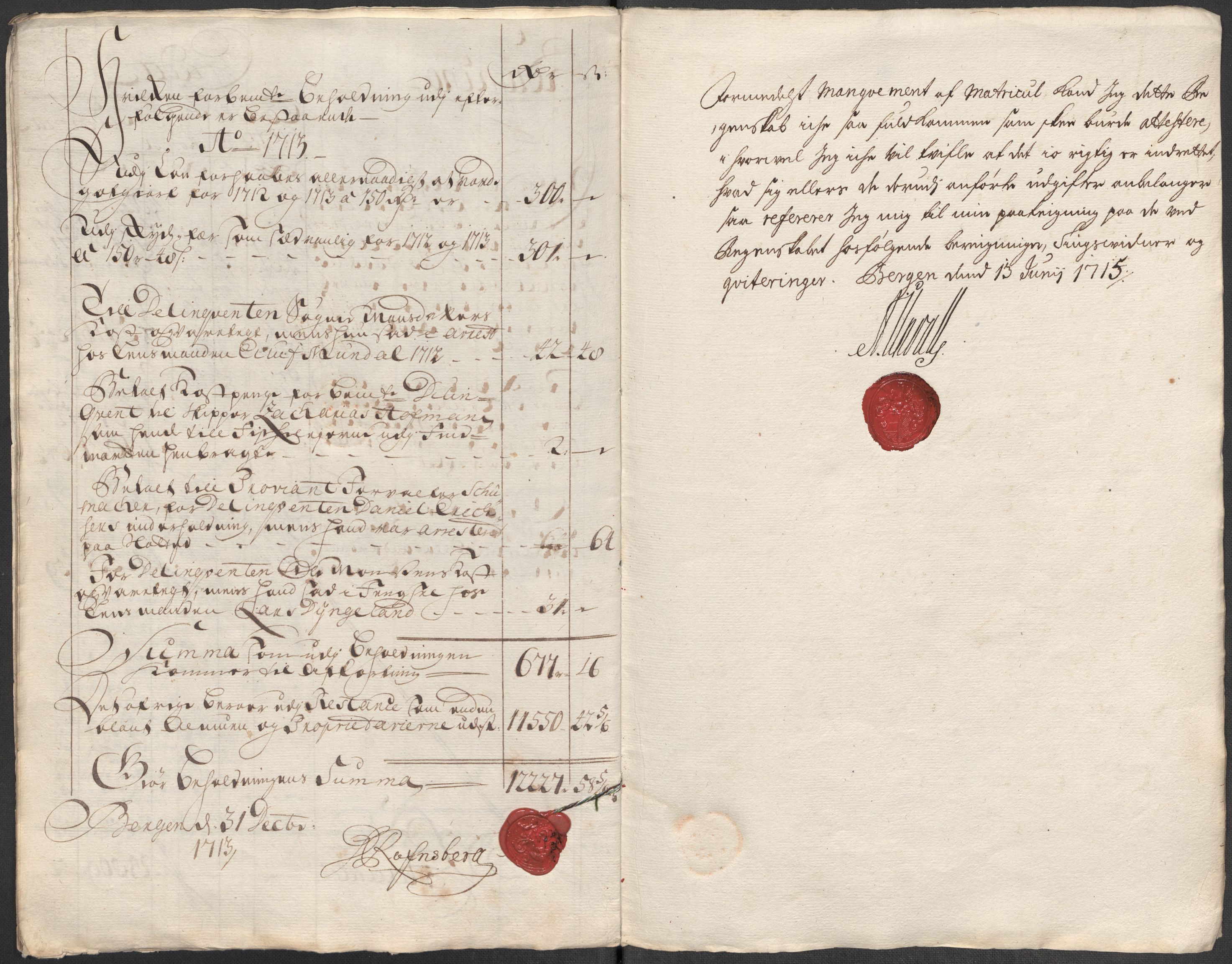 Rentekammeret inntil 1814, Reviderte regnskaper, Fogderegnskap, AV/RA-EA-4092/R51/L3195: Fogderegnskap Nordhordland og Voss, 1713, p. 13