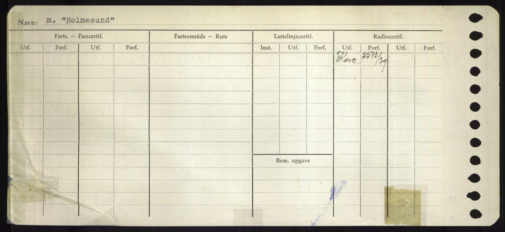 Sjøfartsdirektoratet med forløpere, Skipsmålingen, RA/S-1627/H/Hd/L0017: Fartøy, Holi-Hå, p. 12