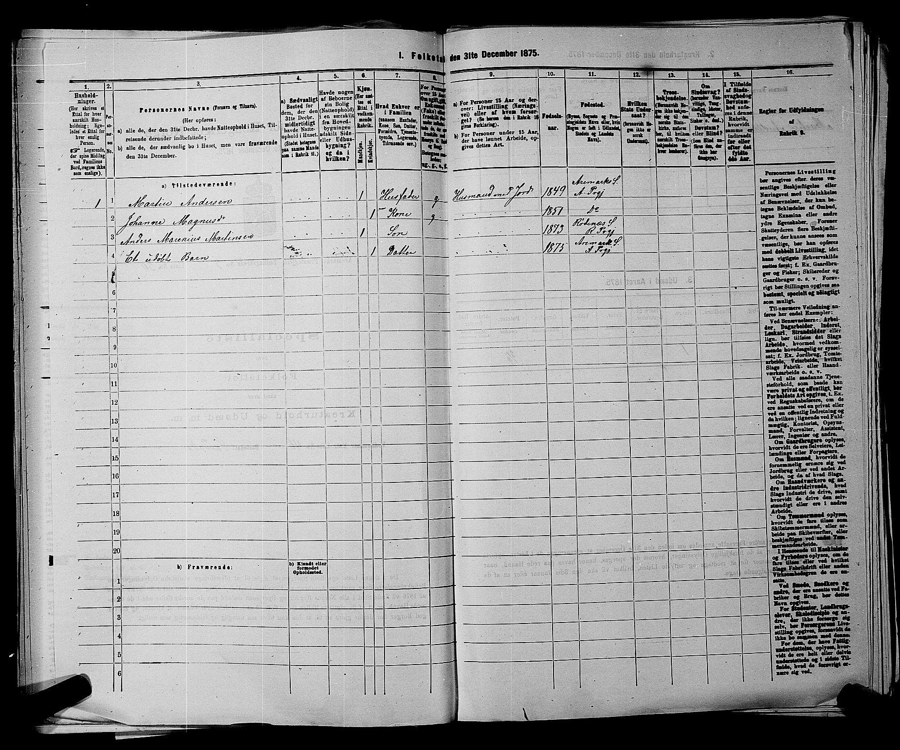 RA, 1875 census for 0118P Aremark, 1875, p. 452
