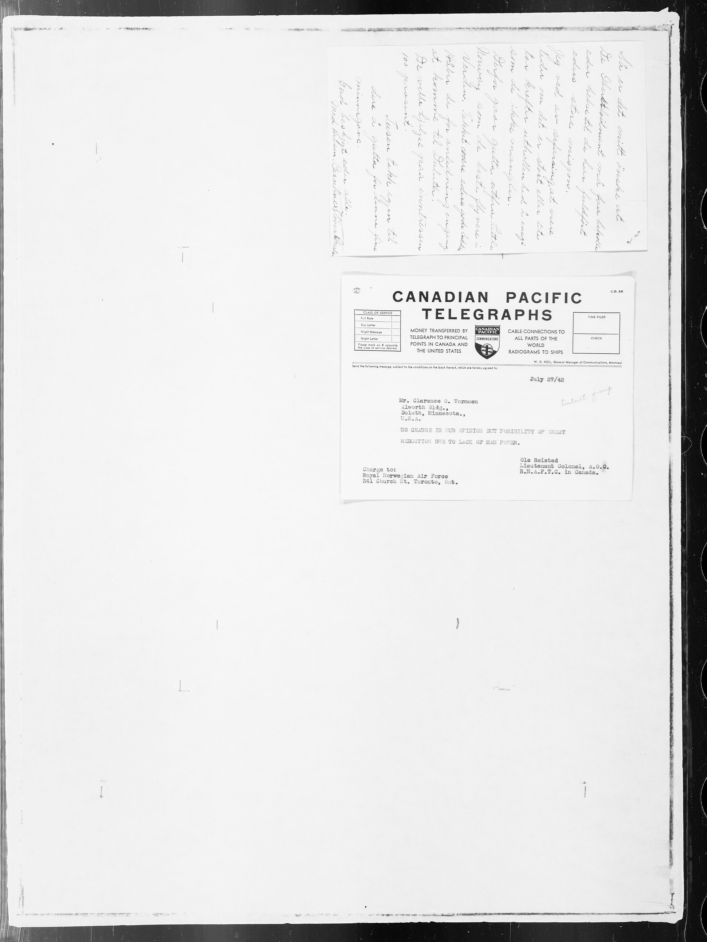 Forsvaret, Flyvåpnenes treningsleir 1940-1945, AV/RA-RAFA-3974/V/L0001: General File., 1940-1945, p. 372