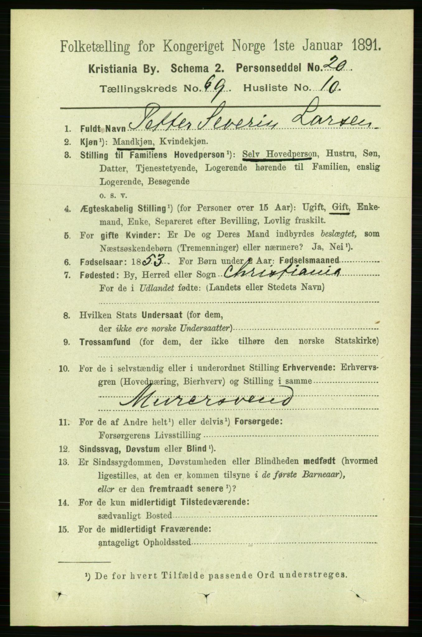 RA, 1891 census for 0301 Kristiania, 1891, p. 38350