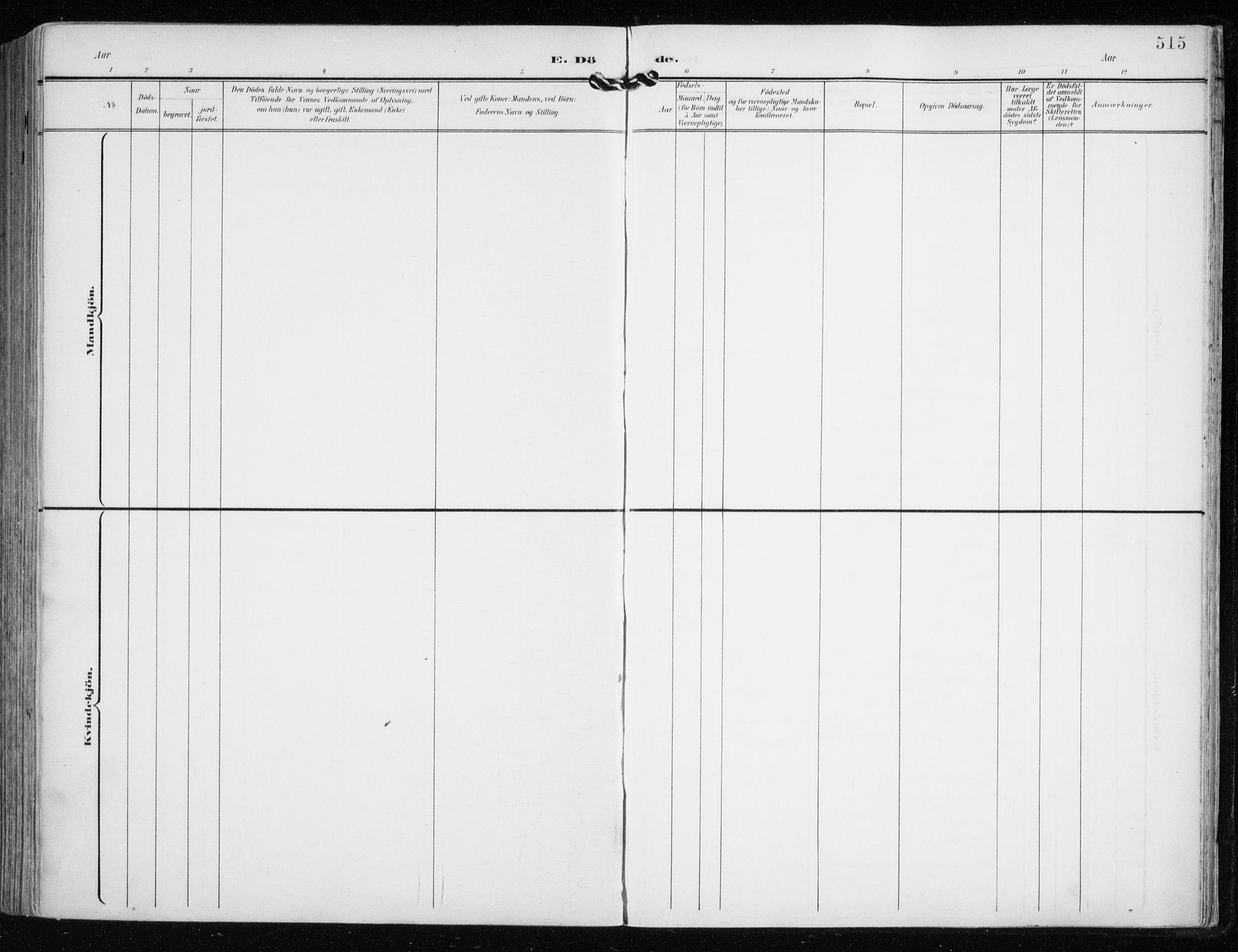 Tromsø sokneprestkontor/stiftsprosti/domprosti, AV/SATØ-S-1343/G/Ga/L0016kirke: Parish register (official) no. 16, 1899-1906, p. 515