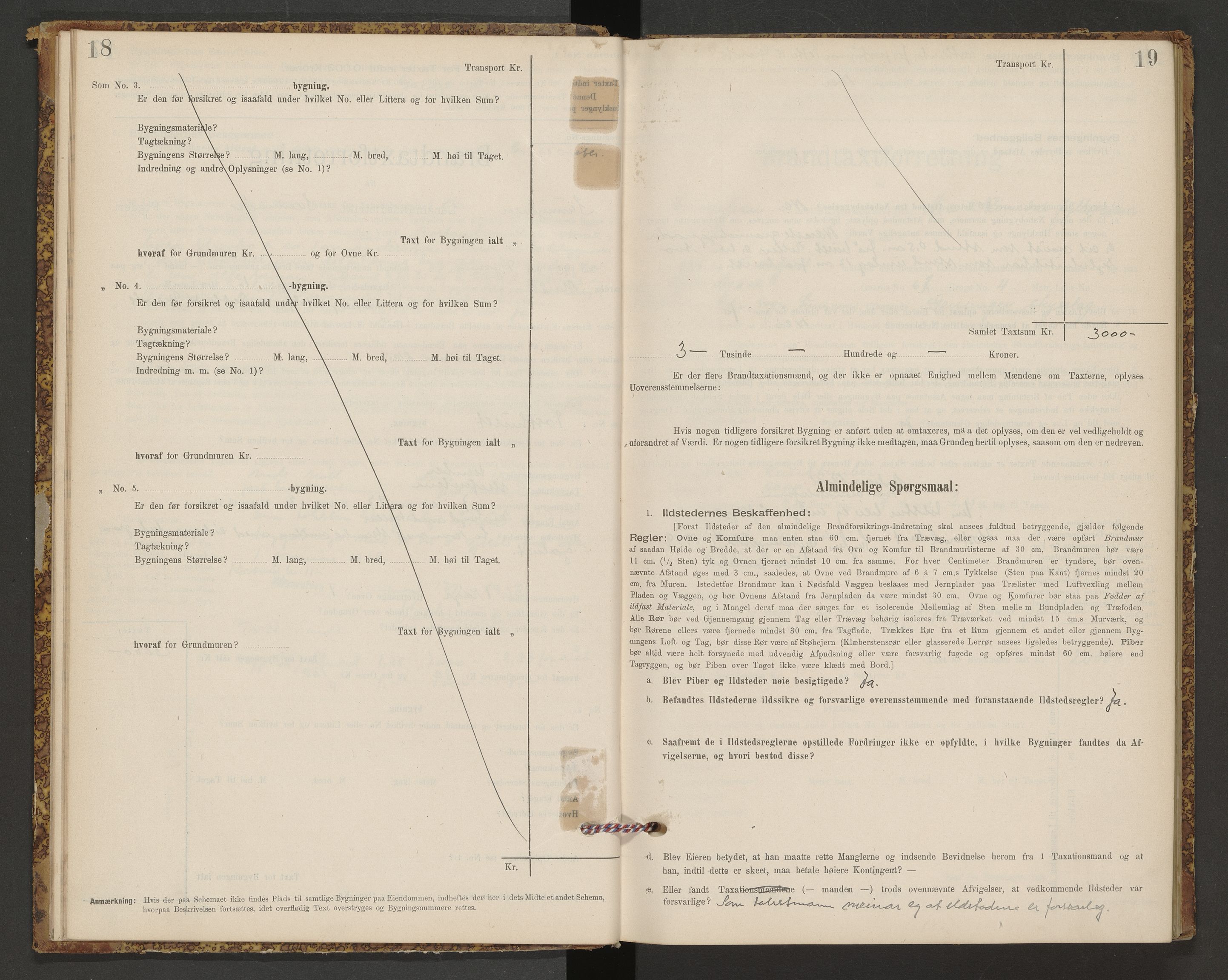 Norges Brannkasse Sunnylven, AV/SAT-A-5491/Fb/L0001: Branntakstprotokoll, 1935-1955, p. 18-19