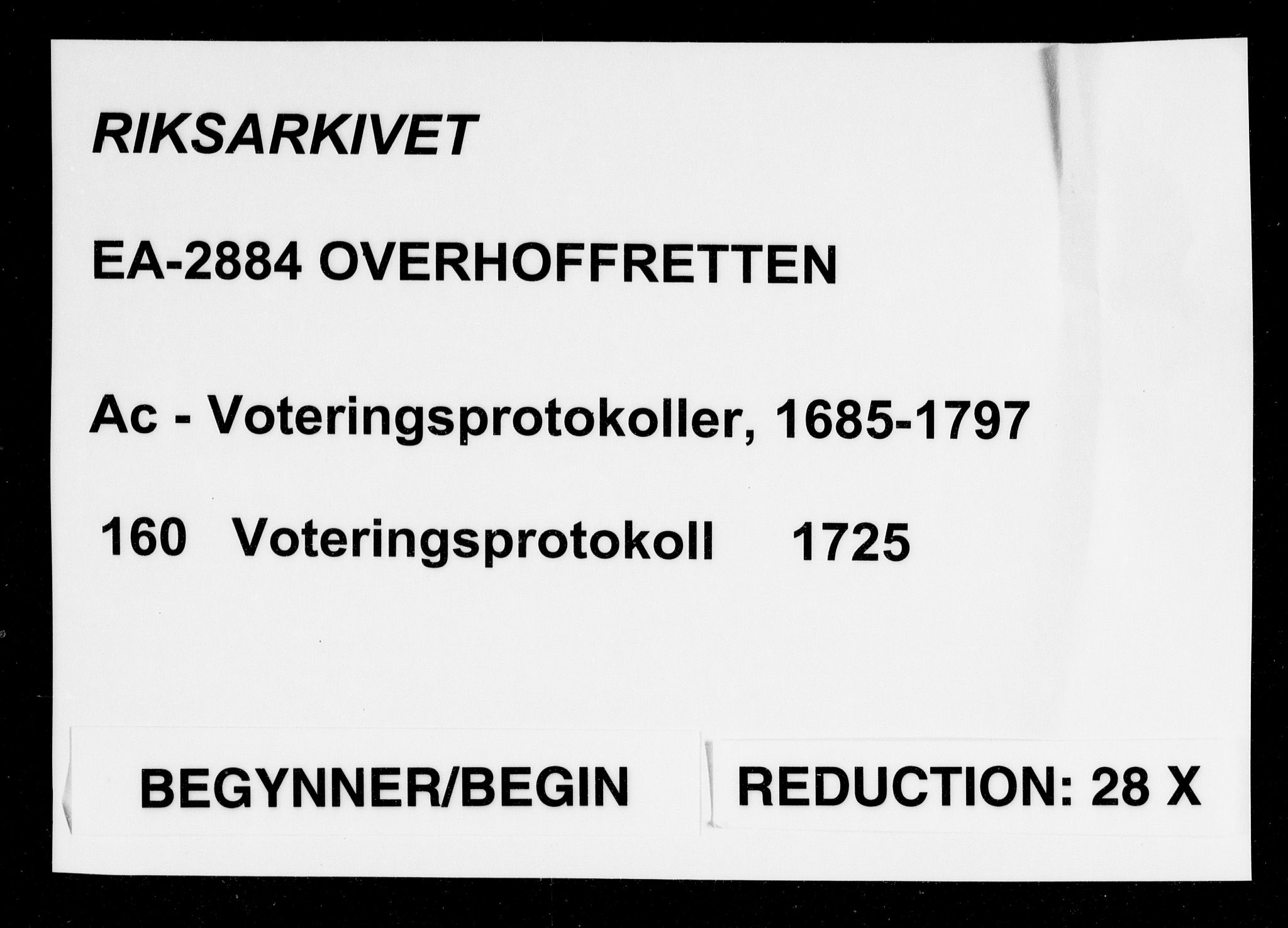 Overhoffretten 1667-1797, AV/RA-EA-2884/Ac/L0160: Voteringsprotokoll, 1725