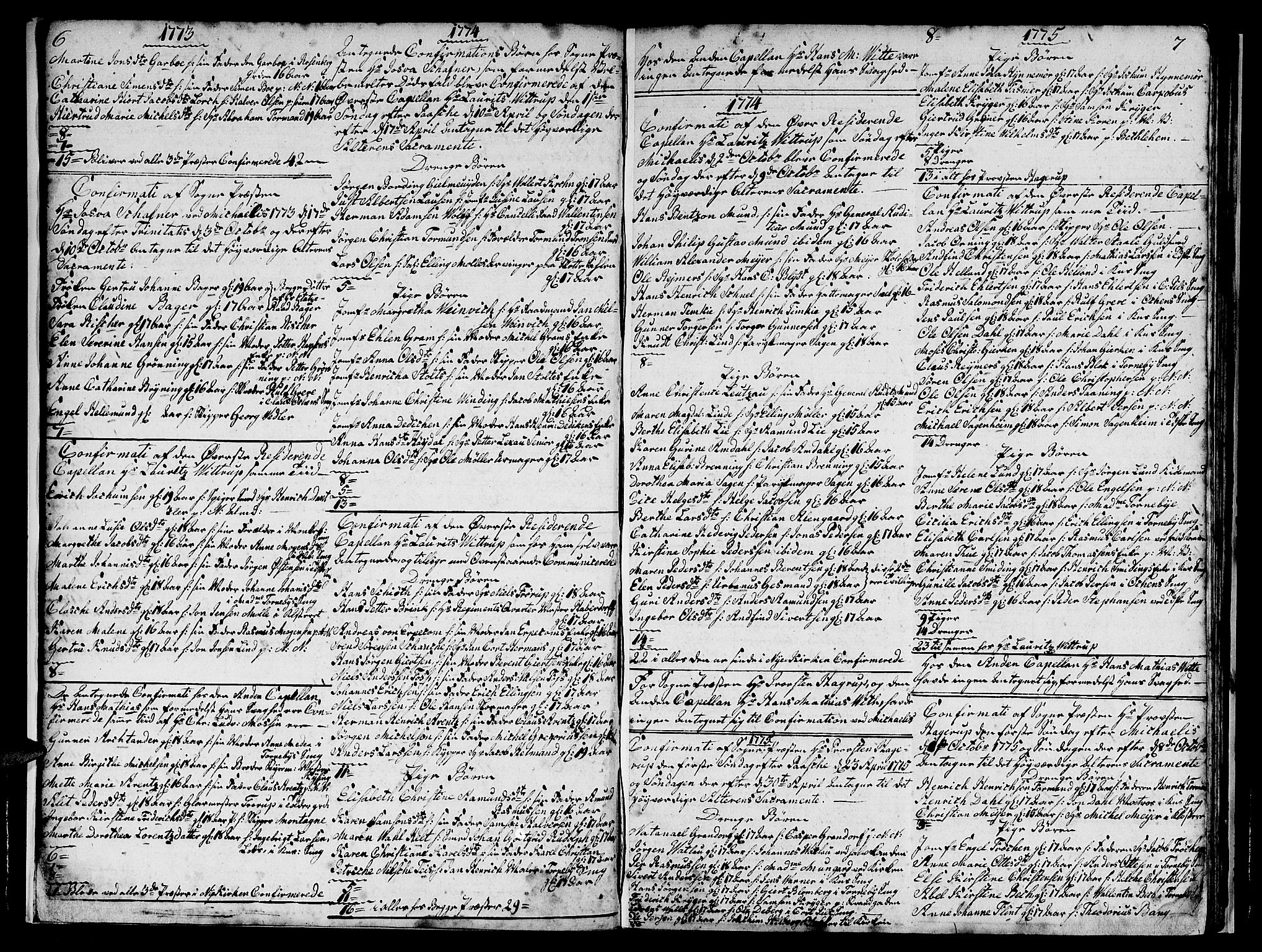 Nykirken Sokneprestembete, SAB/A-77101/H/Hab: Parish register (copy) no. A 1, 1770-1821, p. 6-7