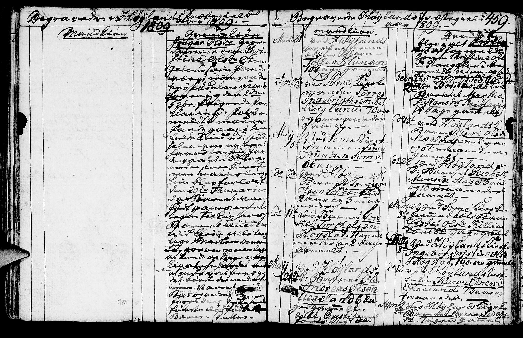 Høyland sokneprestkontor, SAST/A-101799/001/30BA/L0005: Parish register (official) no. A 5, 1804-1815, p. 459