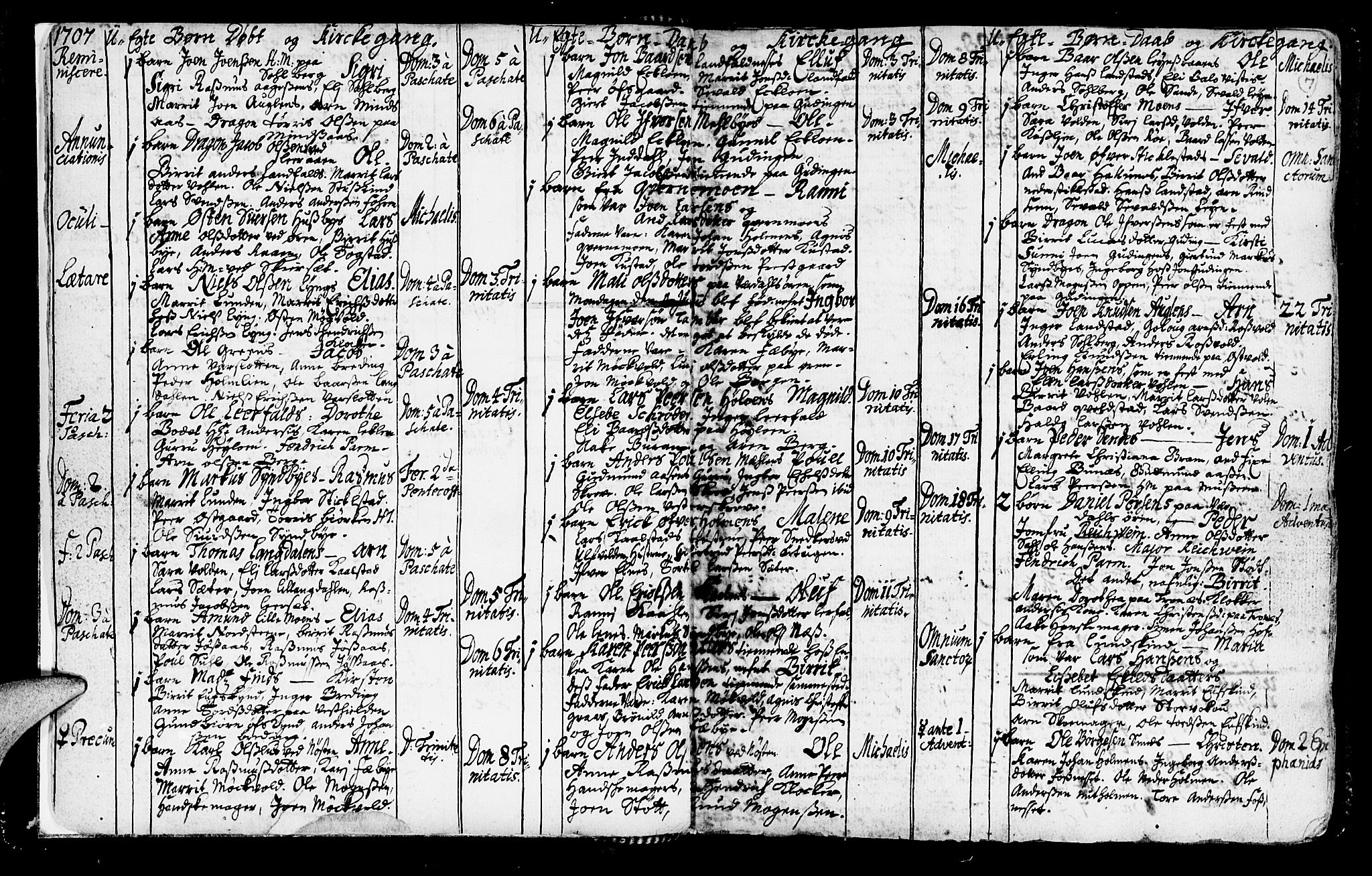 Ministerialprotokoller, klokkerbøker og fødselsregistre - Nord-Trøndelag, SAT/A-1458/723/L0230: Parish register (official) no. 723A01, 1705-1747, p. 7