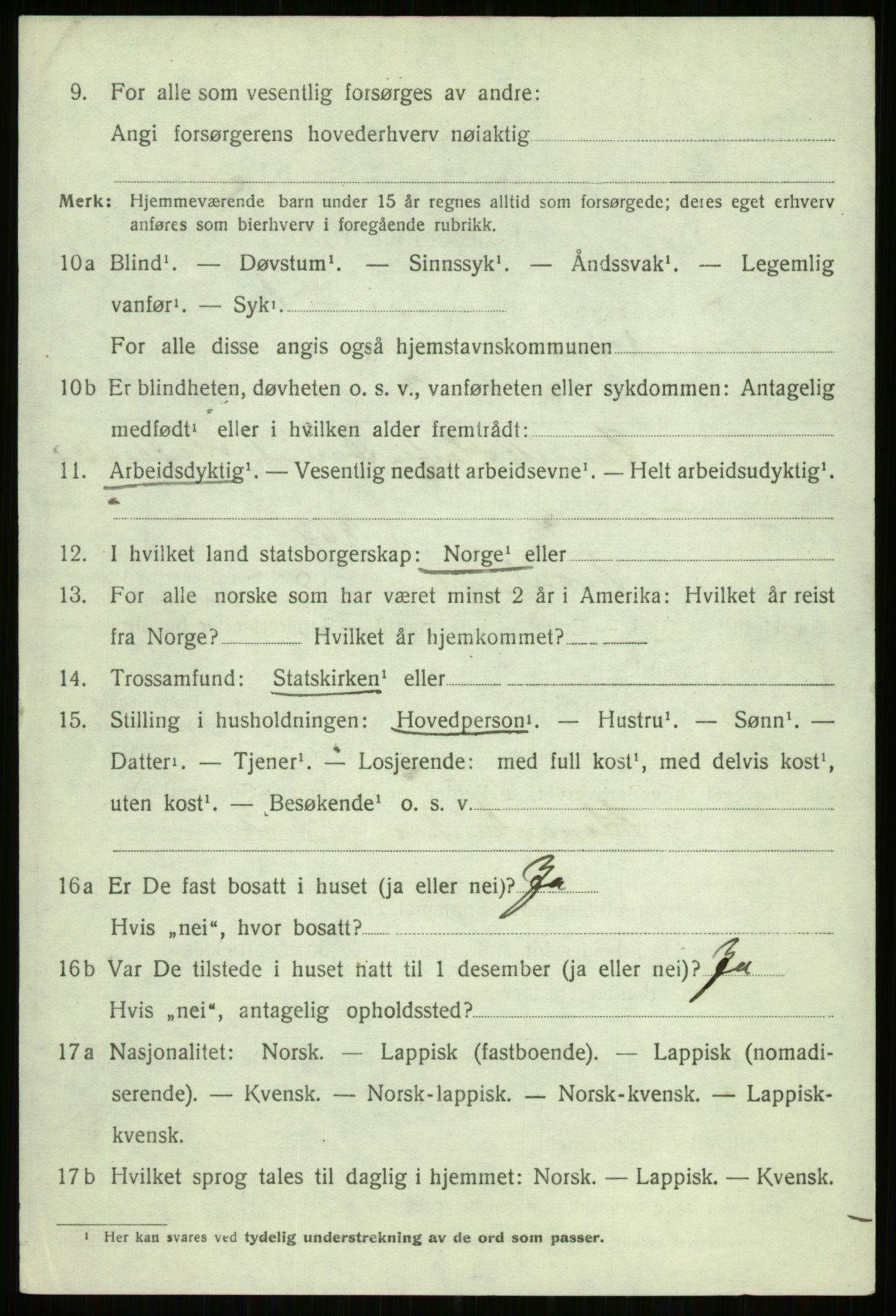 SATØ, 1920 census for Trondenes, 1920, p. 16377