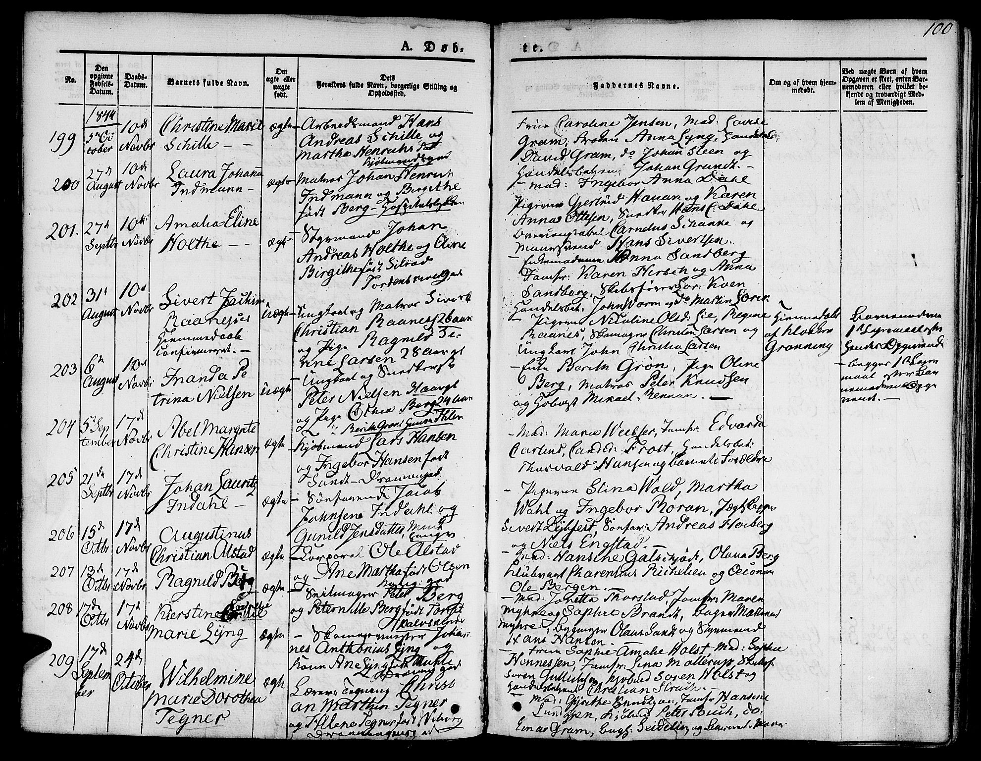 Ministerialprotokoller, klokkerbøker og fødselsregistre - Sør-Trøndelag, SAT/A-1456/601/L0048: Parish register (official) no. 601A16, 1840-1847, p. 100