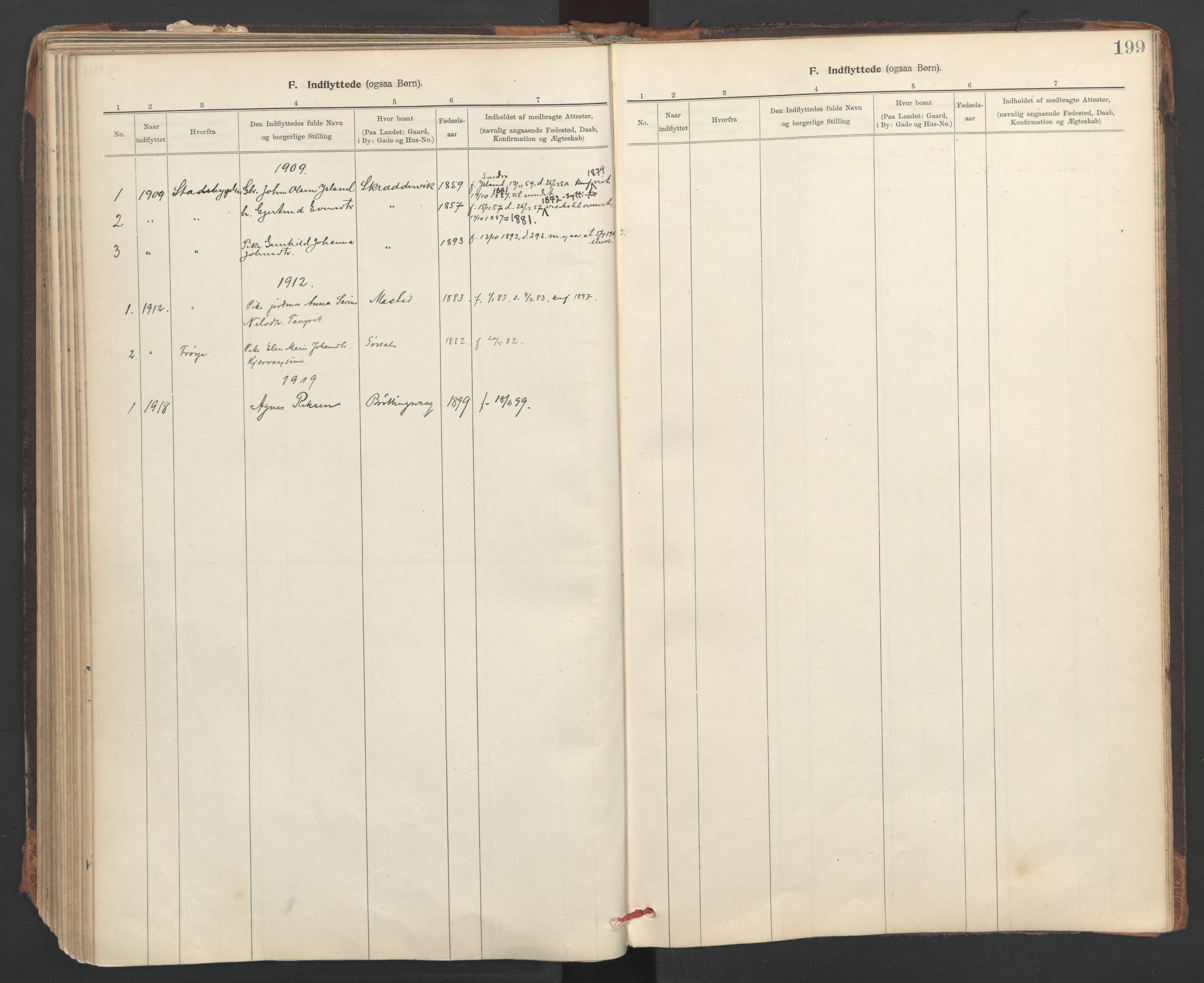 Ministerialprotokoller, klokkerbøker og fødselsregistre - Sør-Trøndelag, SAT/A-1456/637/L0559: Parish register (official) no. 637A02, 1899-1923, p. 199
