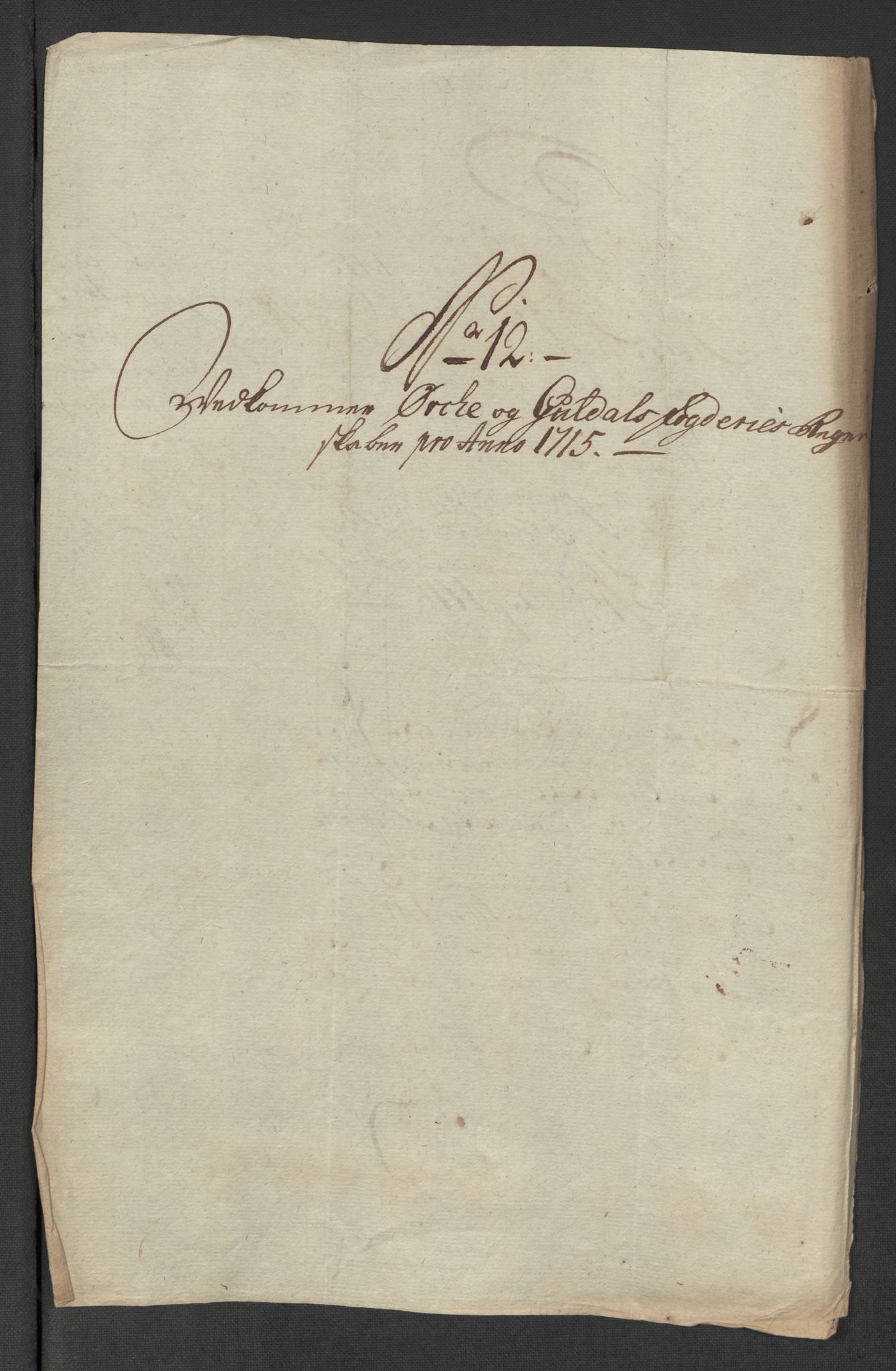 Rentekammeret inntil 1814, Reviderte regnskaper, Fogderegnskap, AV/RA-EA-4092/R60/L3966: Fogderegnskap Orkdal og Gauldal, 1715, p. 143