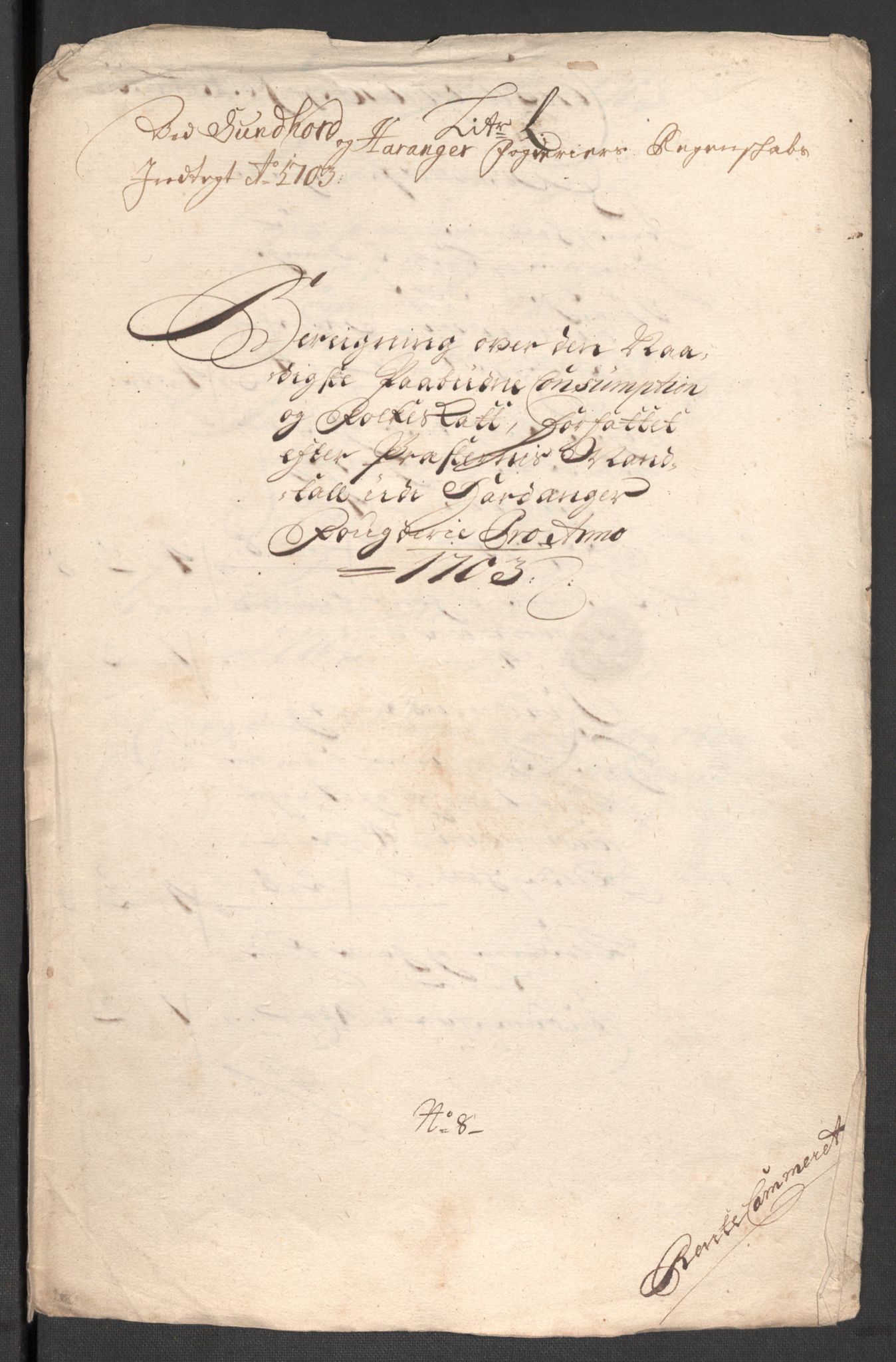 Rentekammeret inntil 1814, Reviderte regnskaper, Fogderegnskap, RA/EA-4092/R48/L2981: Fogderegnskap Sunnhordland og Hardanger, 1703, p. 202