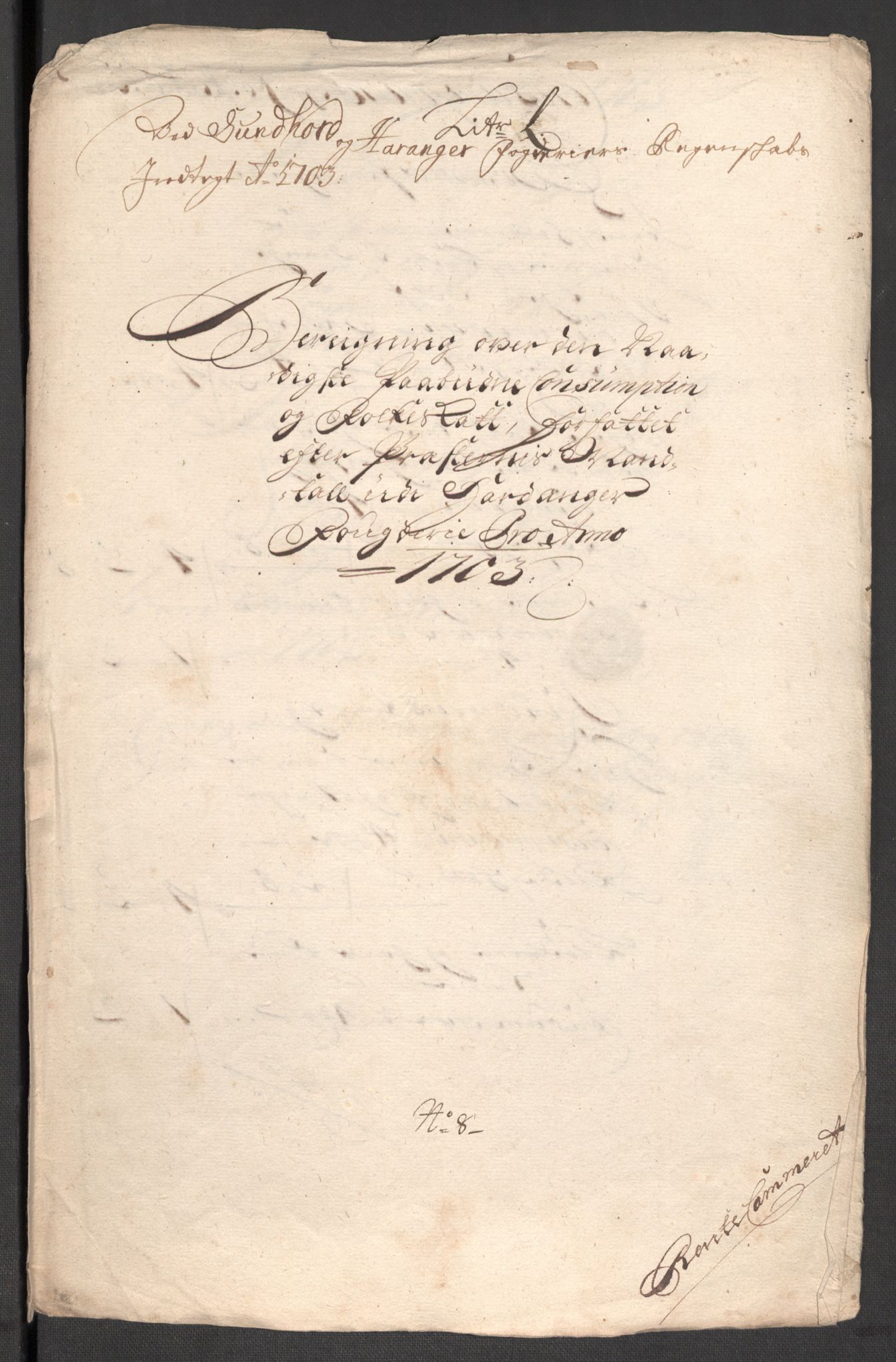 Rentekammeret inntil 1814, Reviderte regnskaper, Fogderegnskap, AV/RA-EA-4092/R48/L2981: Fogderegnskap Sunnhordland og Hardanger, 1703, p. 202