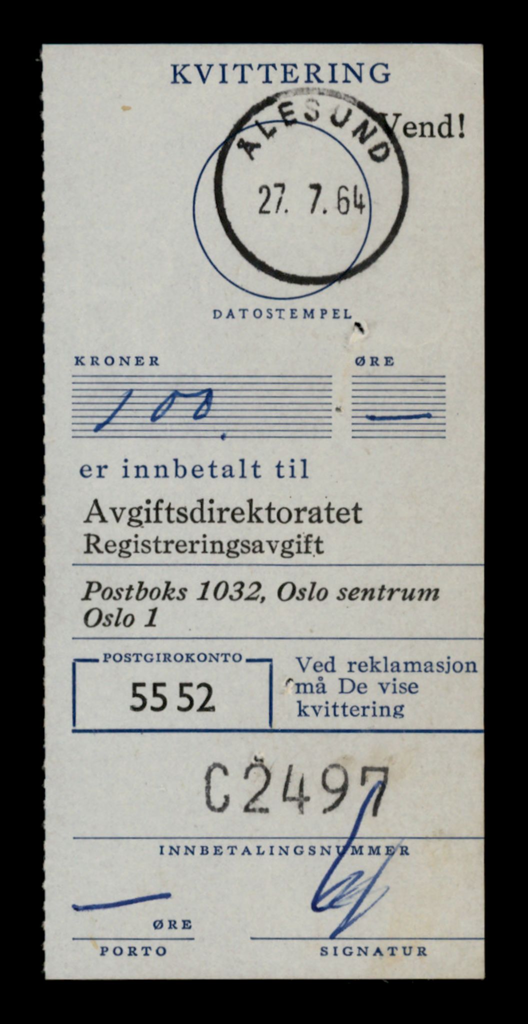 Møre og Romsdal vegkontor - Ålesund trafikkstasjon, AV/SAT-A-4099/F/Fe/L0012: Registreringskort for kjøretøy T 1290 - T 1450, 1927-1998, p. 1906