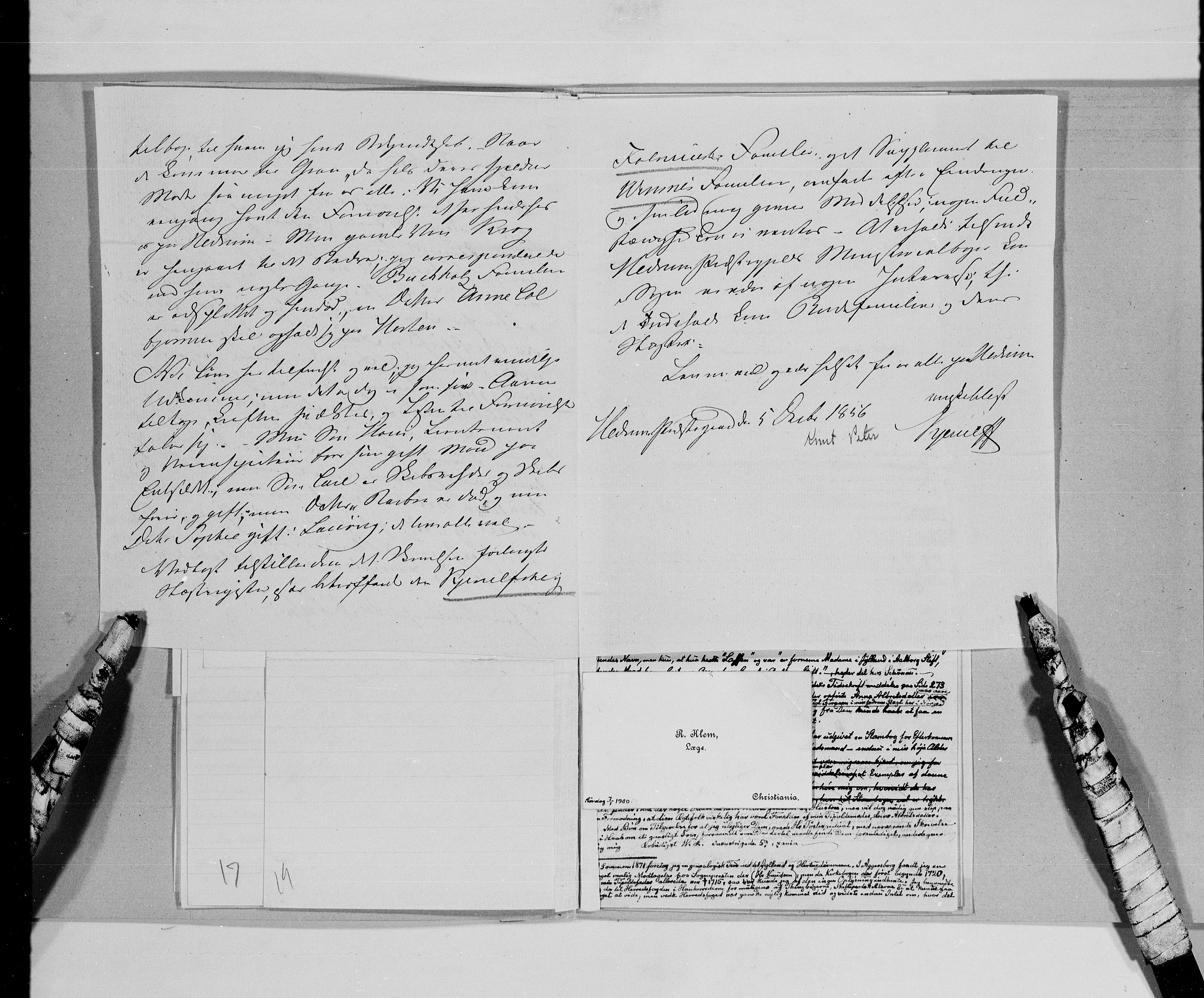 Lassens samlinger, AV/RA-PA-0051/G/L0099: Alfabetisk ordnede brev til Wilhelm Lassen: Keyser - Nissen, 1815-1907, p. 28