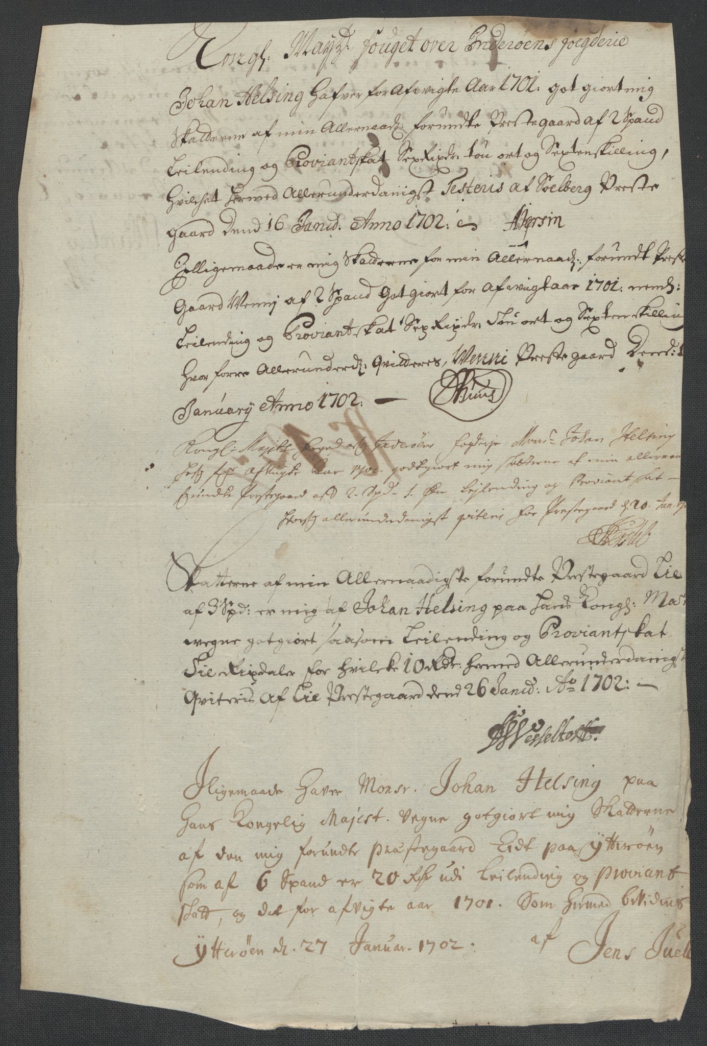 Rentekammeret inntil 1814, Reviderte regnskaper, Fogderegnskap, AV/RA-EA-4092/R63/L4312: Fogderegnskap Inderøy, 1701-1702, p. 82