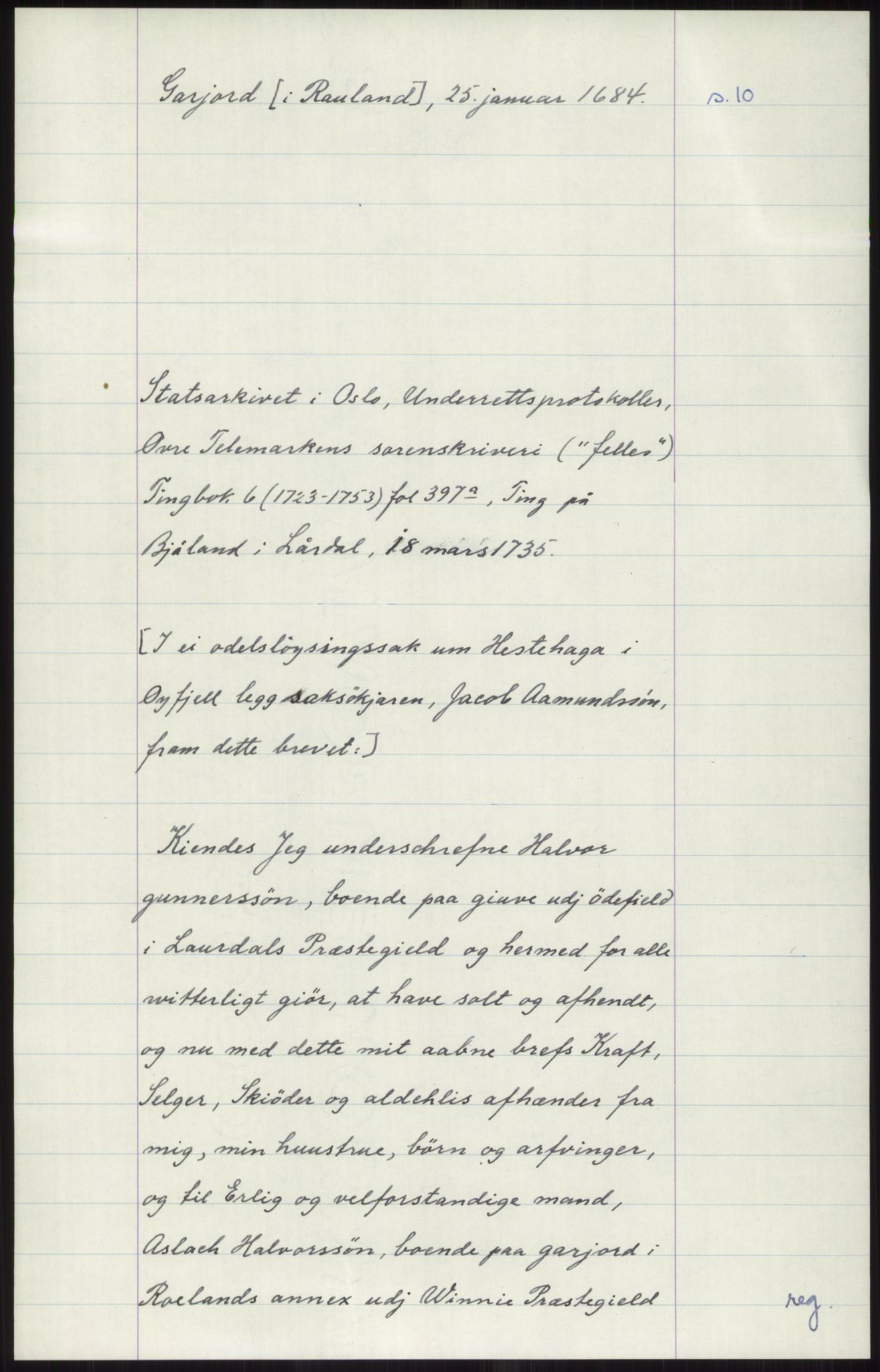 Samlinger til kildeutgivelse, Diplomavskriftsamlingen, AV/RA-EA-4053/H/Ha, p. 2560