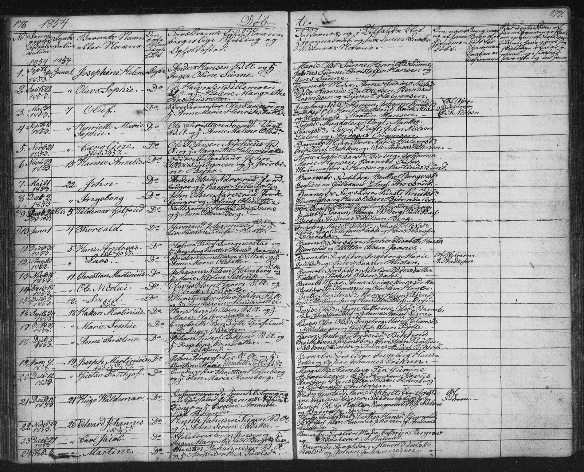 Kongsberg kirkebøker, AV/SAKO-A-22/G/Ga/L0002: Parish register (copy) no. 2, 1839-1858, p. 176-177