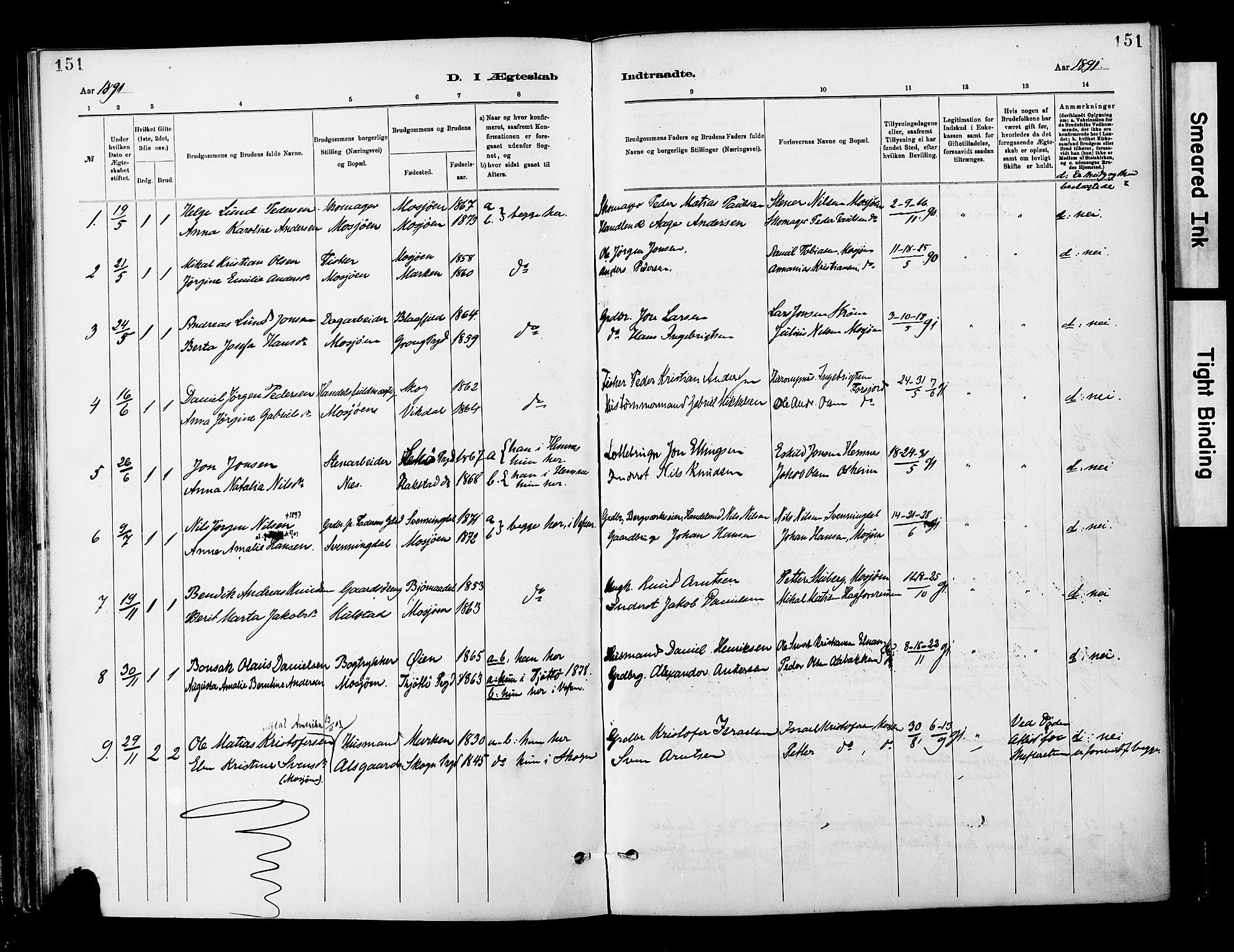 Ministerialprotokoller, klokkerbøker og fødselsregistre - Nordland, SAT/A-1459/820/L0296: Parish register (official) no. 820A17, 1880-1903, p. 151