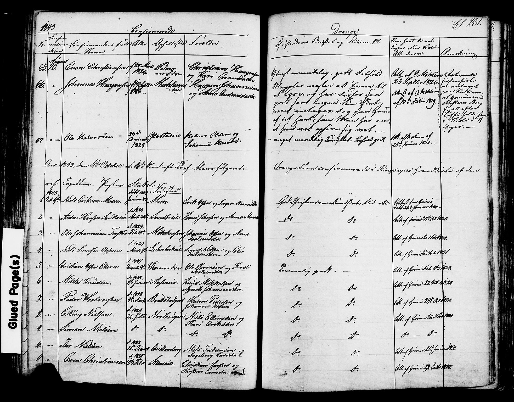 Ringsaker prestekontor, AV/SAH-PREST-014/K/Ka/L0008: Parish register (official) no. 8, 1837-1850, p. 231