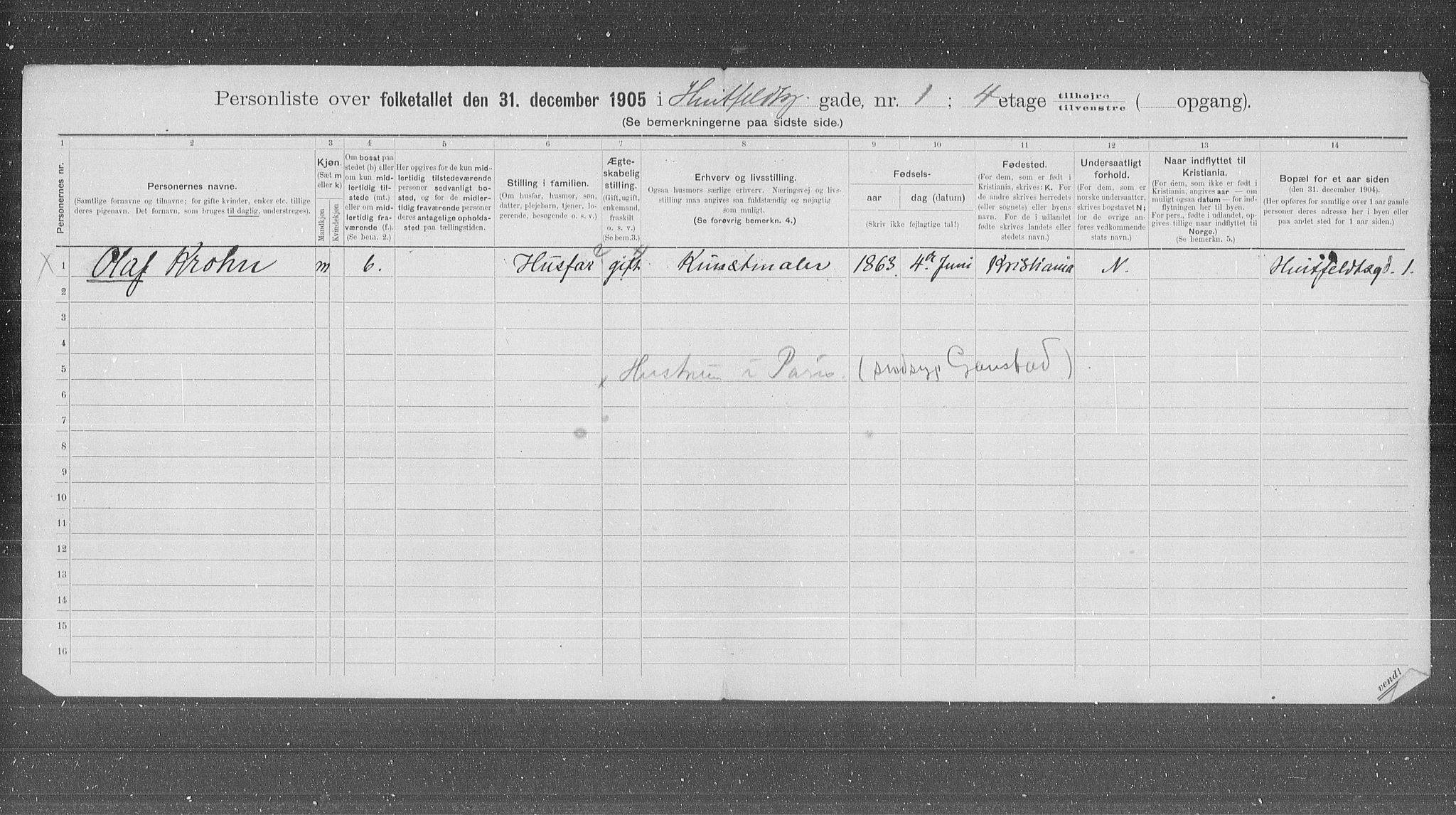 OBA, Municipal Census 1905 for Kristiania, 1905, p. 21578