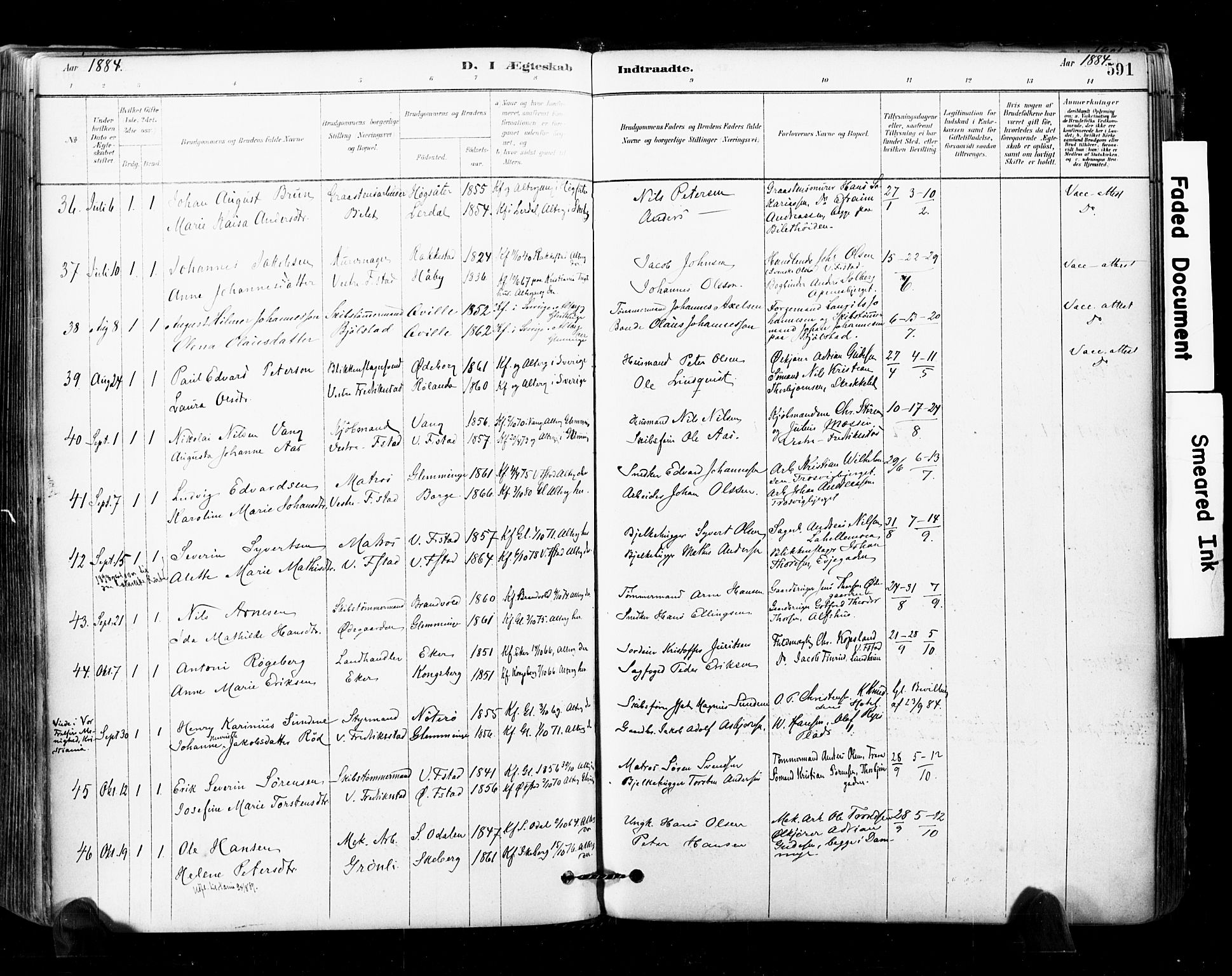 Glemmen prestekontor Kirkebøker, SAO/A-10908/F/Fa/L0011: Parish register (official) no. 11, 1878-1917, p. 591