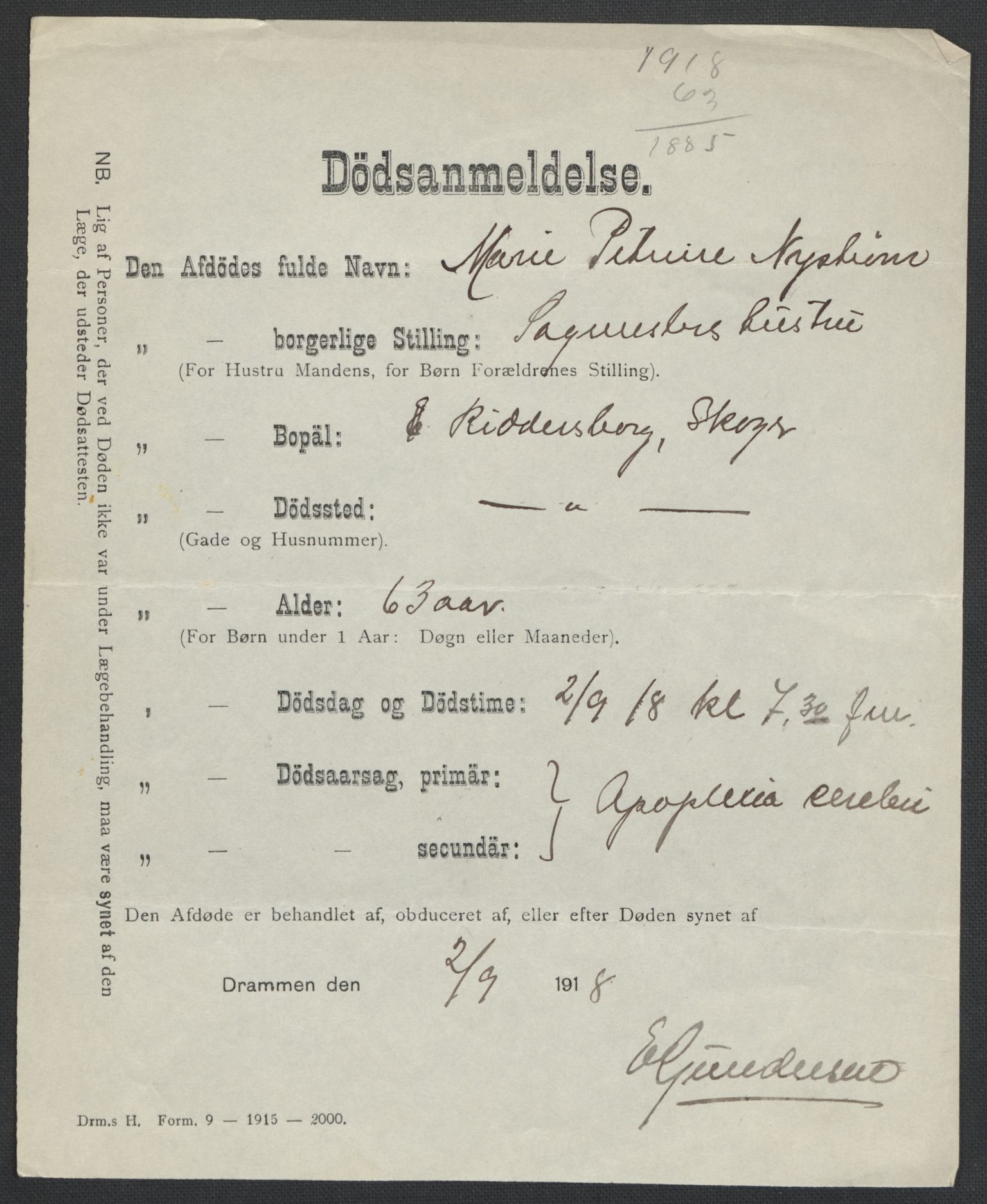 Skoger lensmannskontor, SAKO/A-548/H/Ha/L0006: Dødsfallsprotokoll, 1916-1923