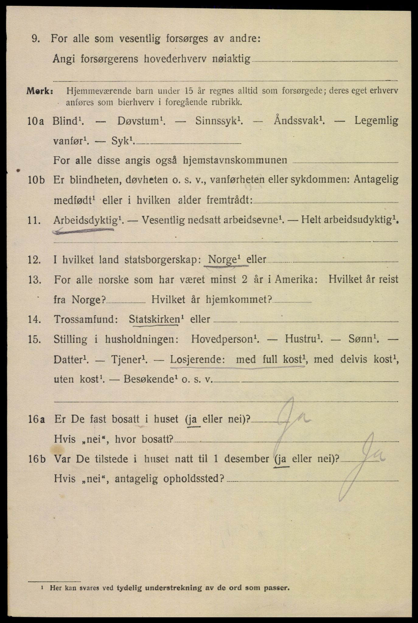 SAK, 1920 census for Mandal, 1920, p. 7236