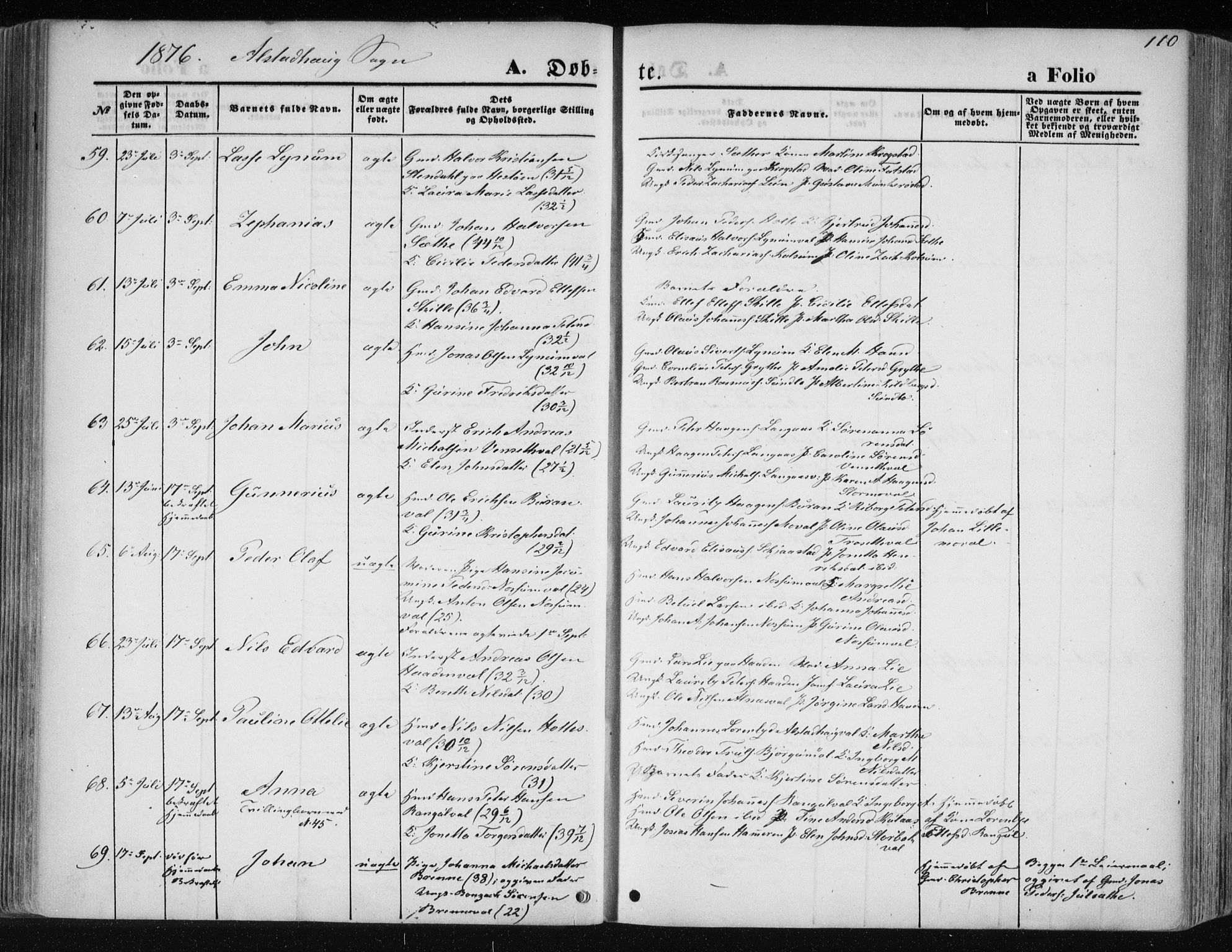 Ministerialprotokoller, klokkerbøker og fødselsregistre - Nord-Trøndelag, AV/SAT-A-1458/717/L0157: Parish register (official) no. 717A08 /1, 1863-1877, p. 110