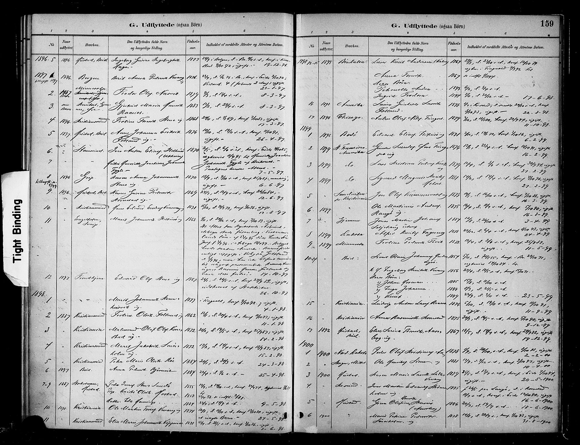 Ministerialprotokoller, klokkerbøker og fødselsregistre - Møre og Romsdal, SAT/A-1454/570/L0832: Parish register (official) no. 570A06, 1885-1900, p. 159