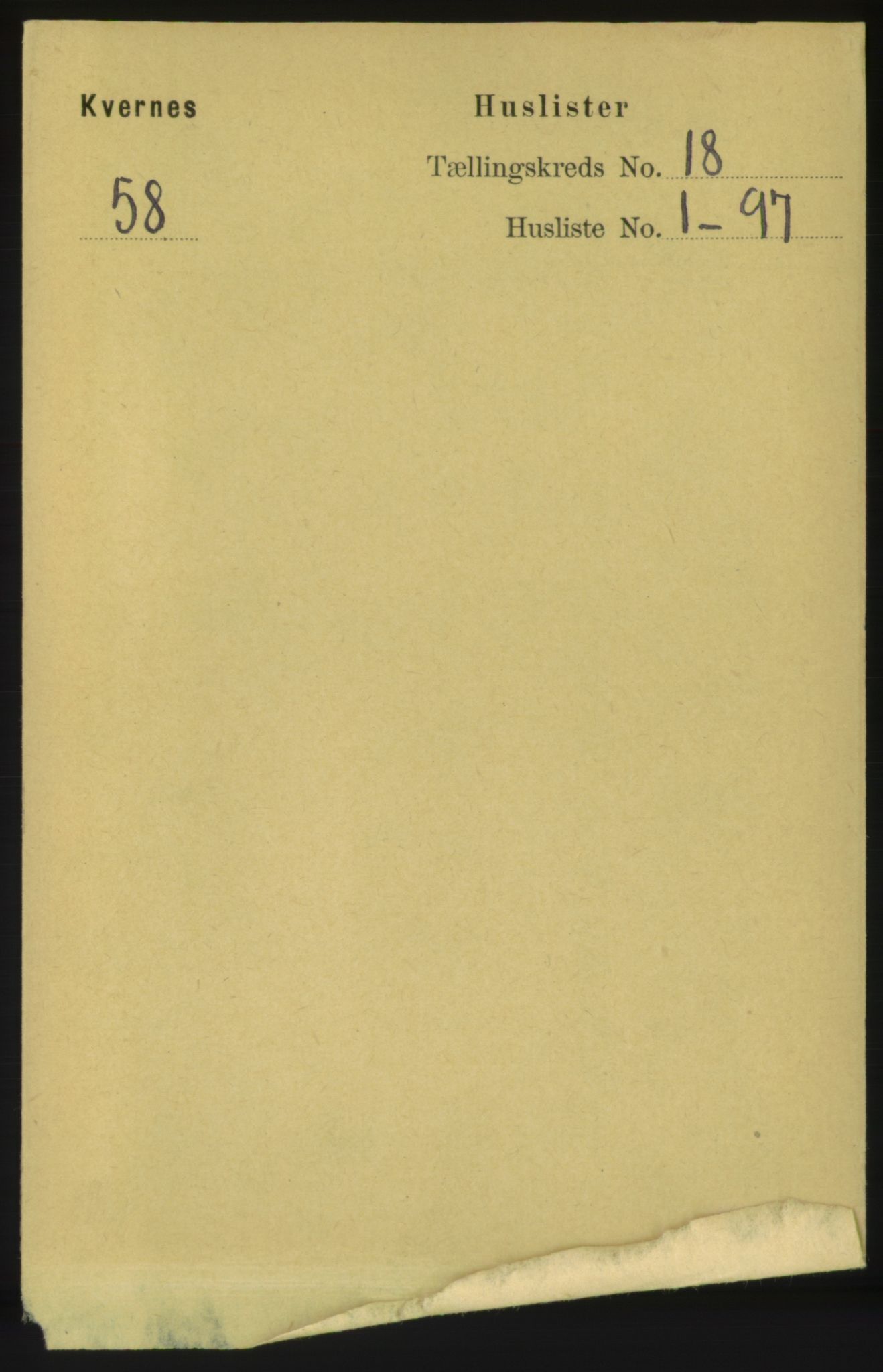 RA, 1891 census for 1553 Kvernes, 1891, p. 7653