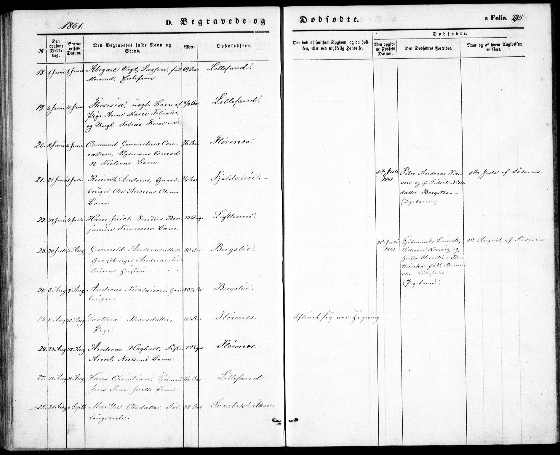 Vestre Moland sokneprestkontor, AV/SAK-1111-0046/F/Fb/Fbb/L0003: Parish register (copy) no. B 3, 1851-1861, p. 235