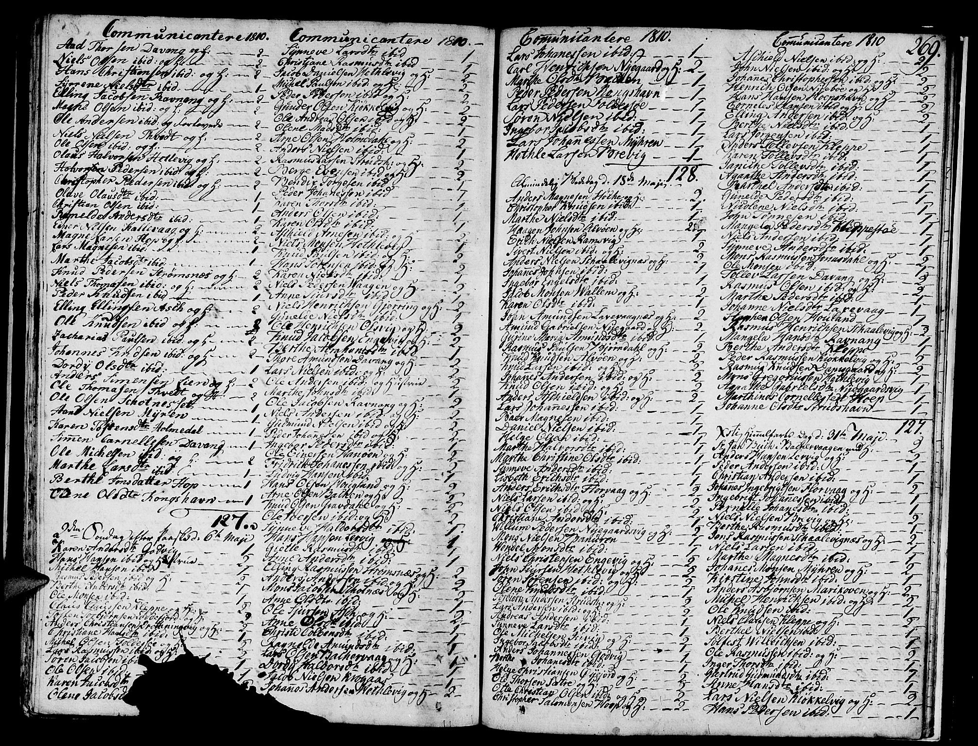 Askøy Sokneprestembete, AV/SAB-A-74101/H/Ha/Haa/Haaa/L0002: Parish register (official) no. A 2, 1801-1818, p. 269