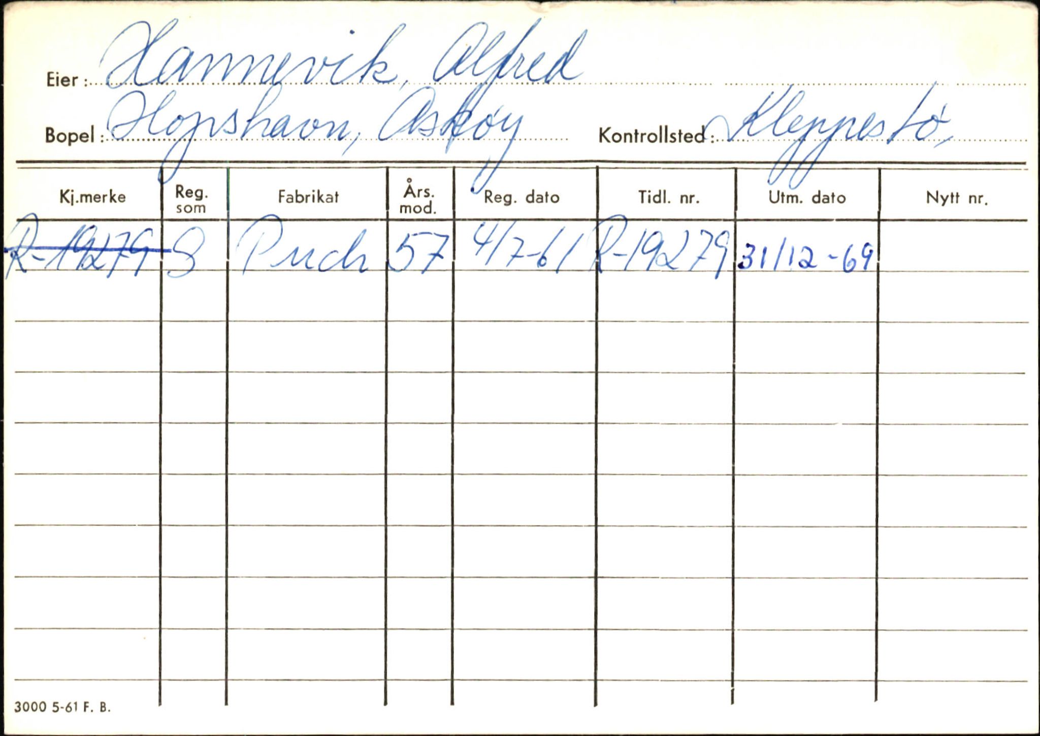 Statens vegvesen, Hordaland vegkontor, SAB/A-5201/2/Ha/L0018: R-eierkort H, 1920-1971, p. 810