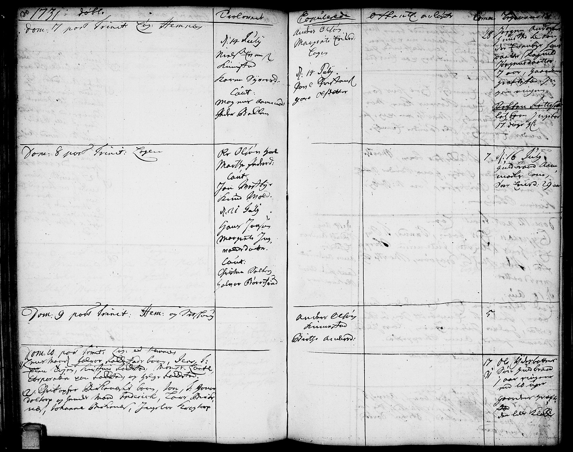 Høland prestekontor Kirkebøker, AV/SAO-A-10346a/F/Fa/L0002: Parish register (official) no. I 2, 1728-1738, p. 130-131