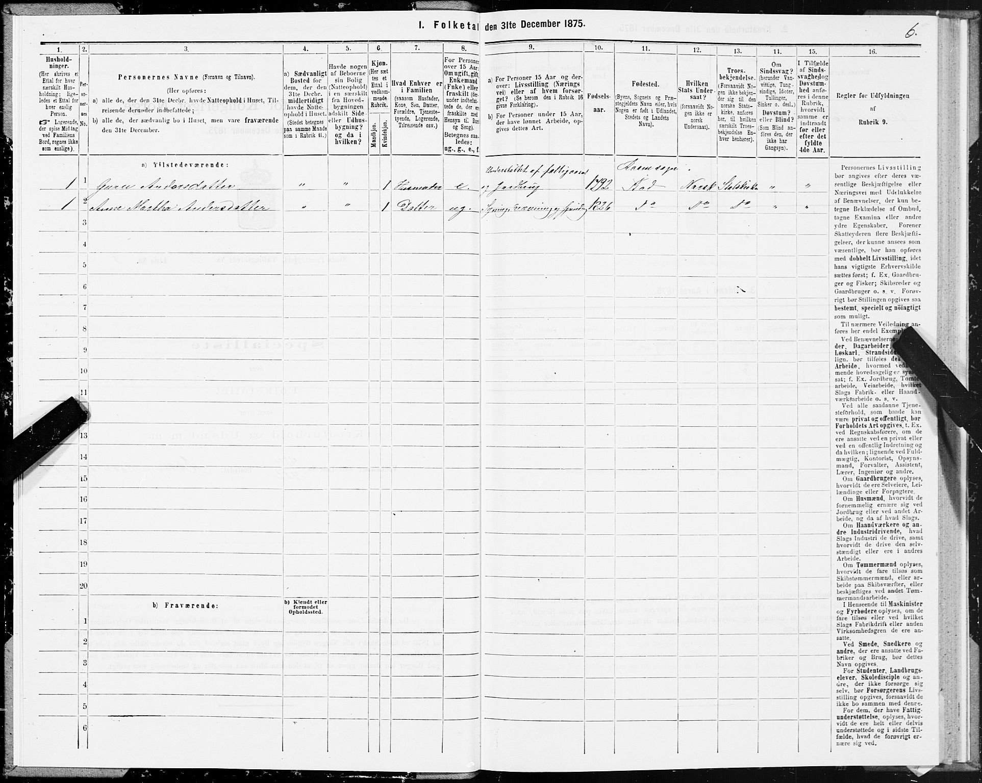 SAT, 1875 census for 1734P Stod, 1875, p. 2006