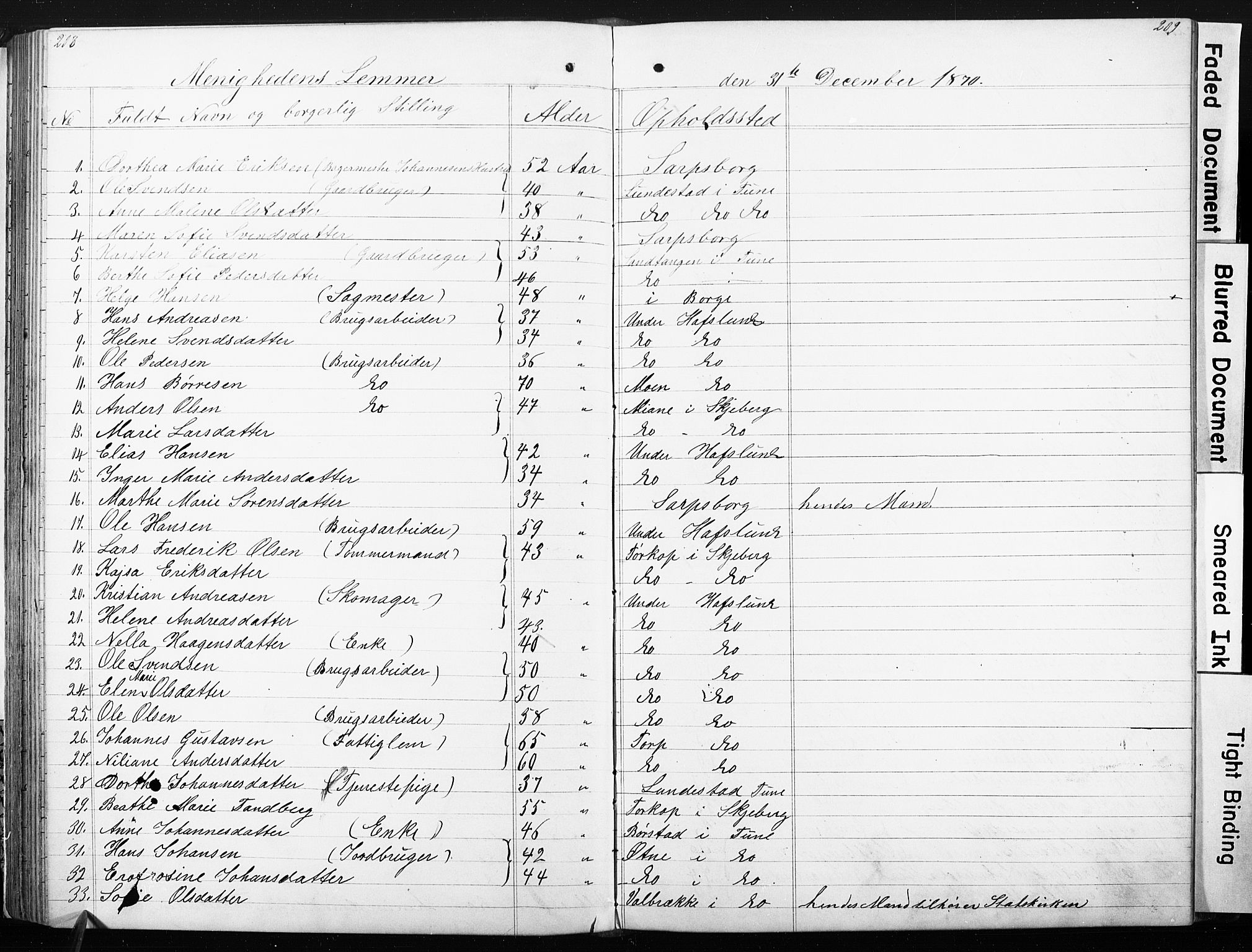 Sarpsborg metodistkirke, SAO/PAO-0233/A/L0001: Dissenter register no. 1, 1856-1875, p. 208-209