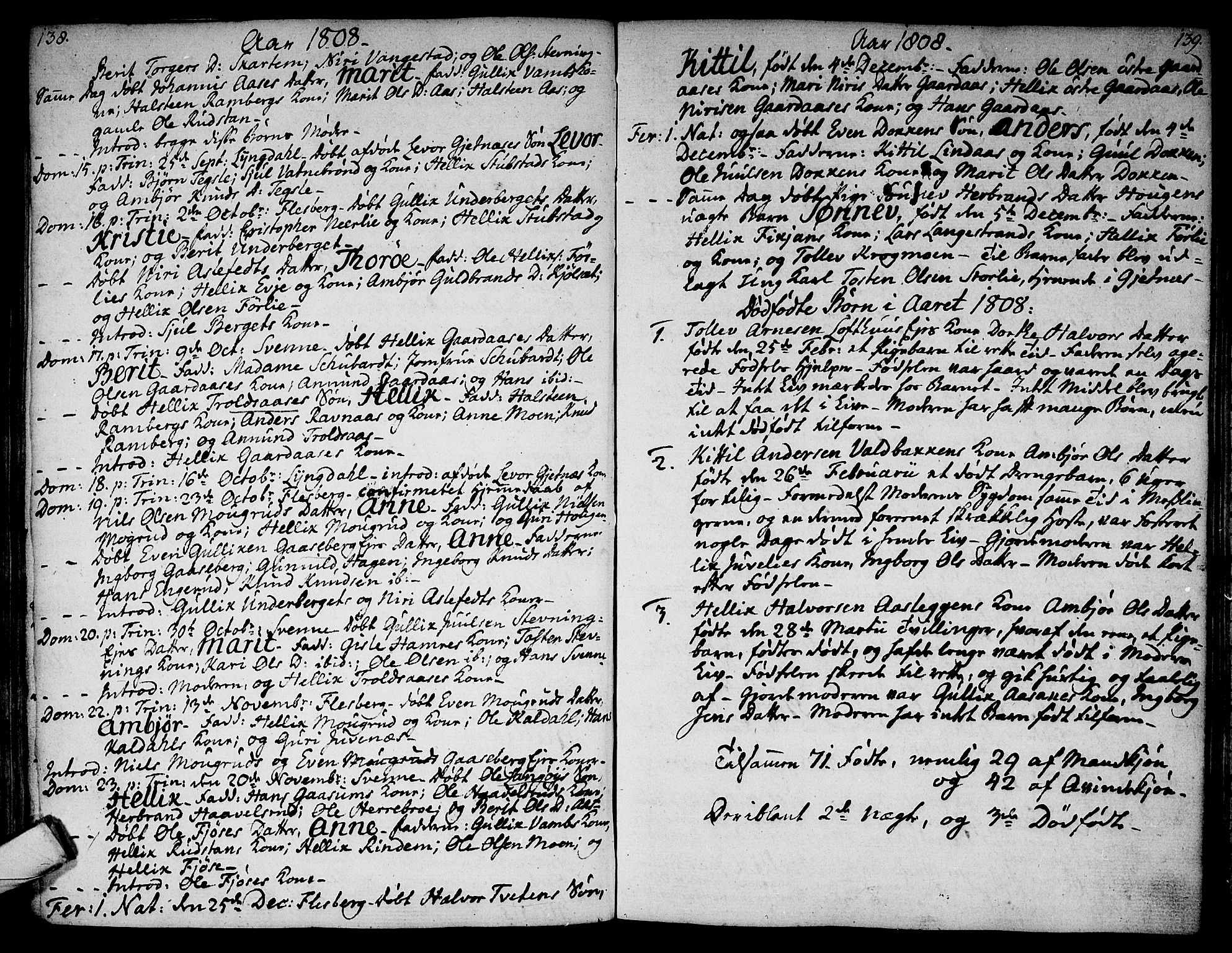 Flesberg kirkebøker, AV/SAKO-A-18/F/Fa/L0004: Parish register (official) no. I 4, 1788-1815, p. 138-139