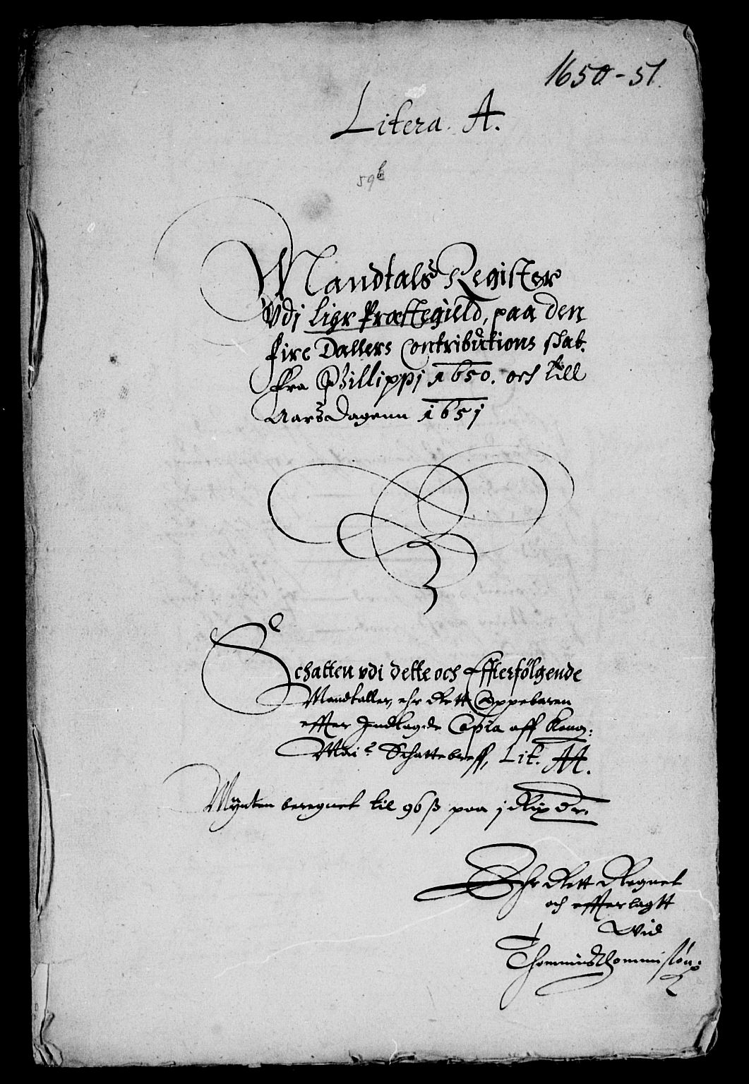 Rentekammeret inntil 1814, Reviderte regnskaper, Lensregnskaper, RA/EA-5023/R/Rb/Rba/L0201: Akershus len, 1650-1651