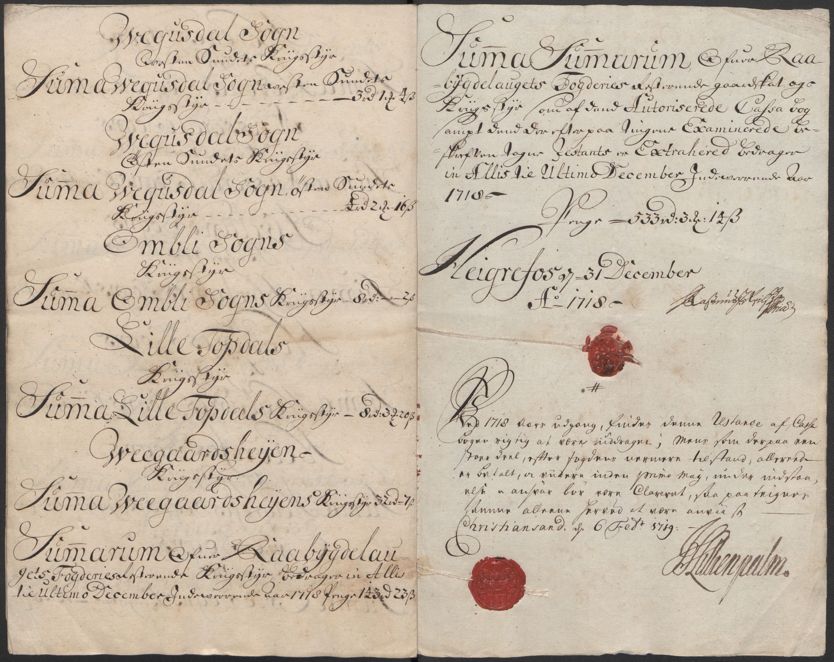 Rentekammeret inntil 1814, Reviderte regnskaper, Fogderegnskap, AV/RA-EA-4092/R40/L2453: Fogderegnskap Råbyggelag, 1718-1719, p. 164